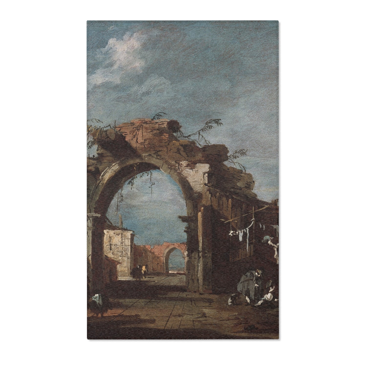 Ruined Archway - Francesco Guardi Area Rug