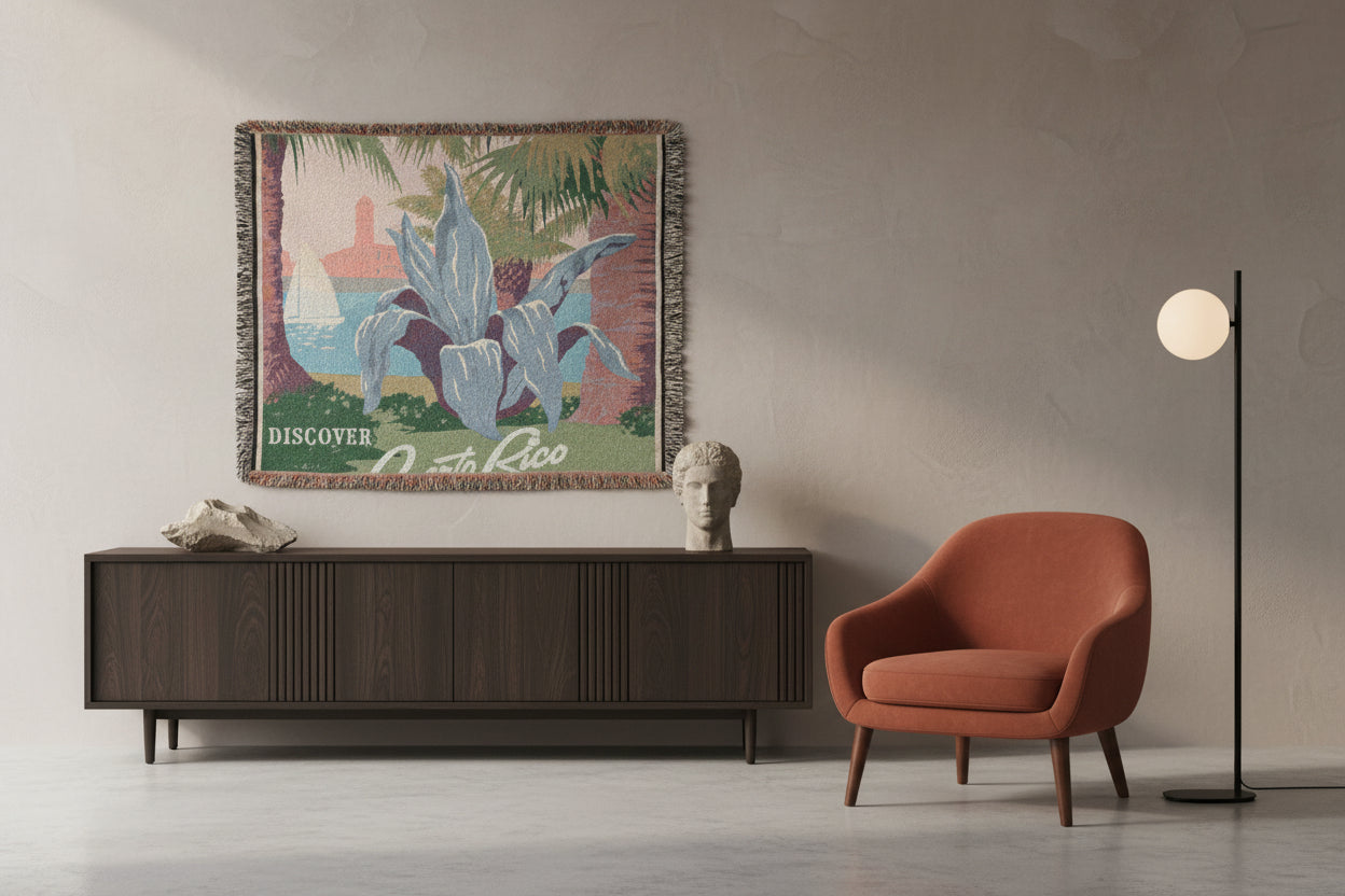 Discover Puerto Rico, U.S.A. Tapestry Blanket