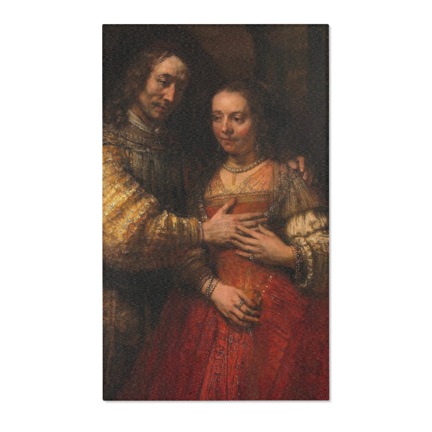 The Jewish Bride - Rembrandt van Rijn Area Rug