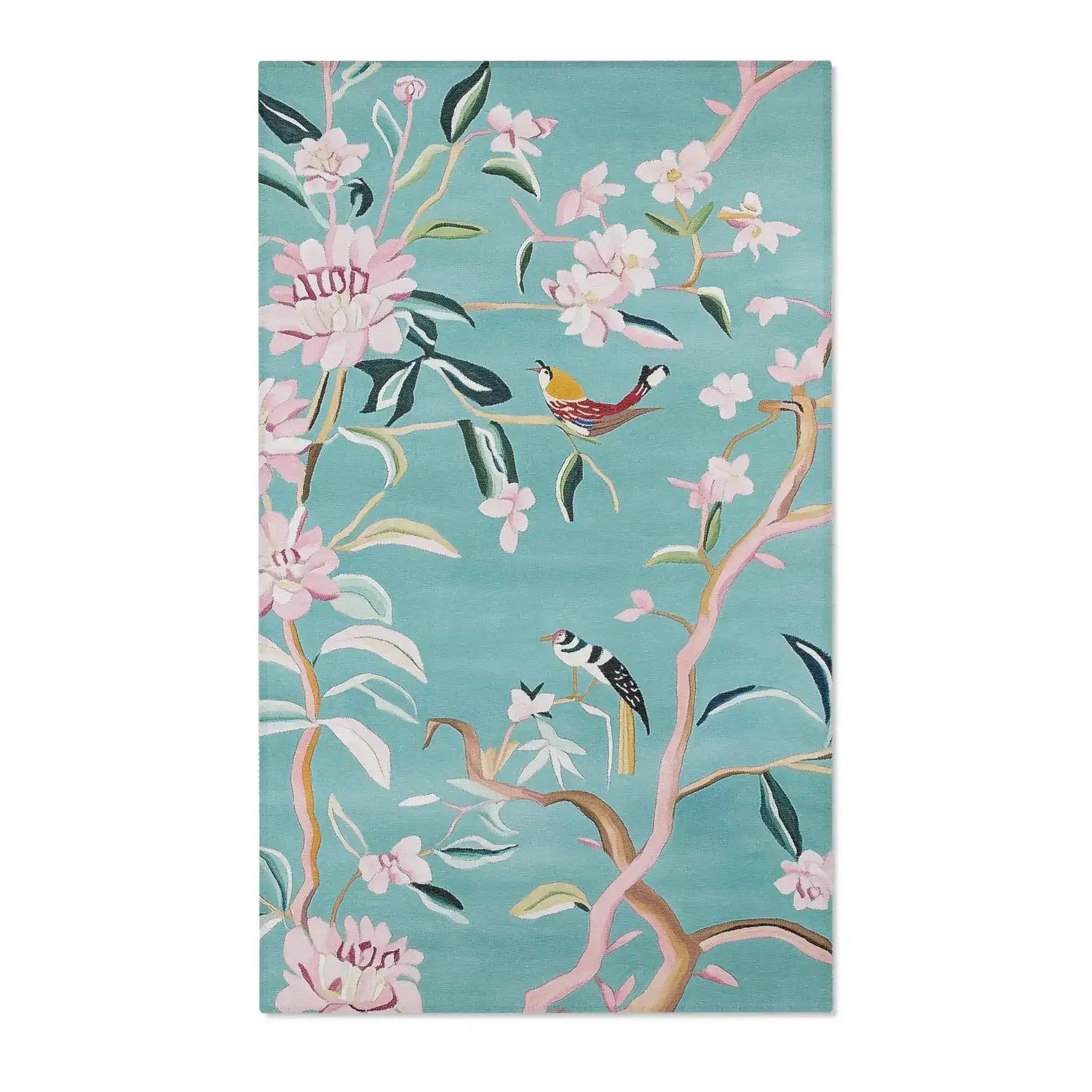Floral Birds Accent Rug