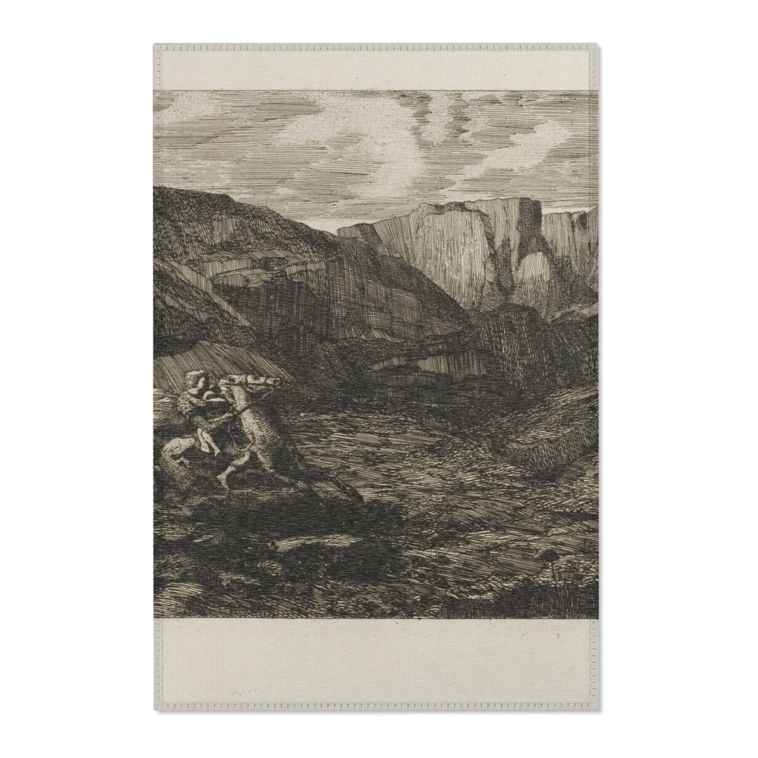 Fear - Odilon Redon Area Rug