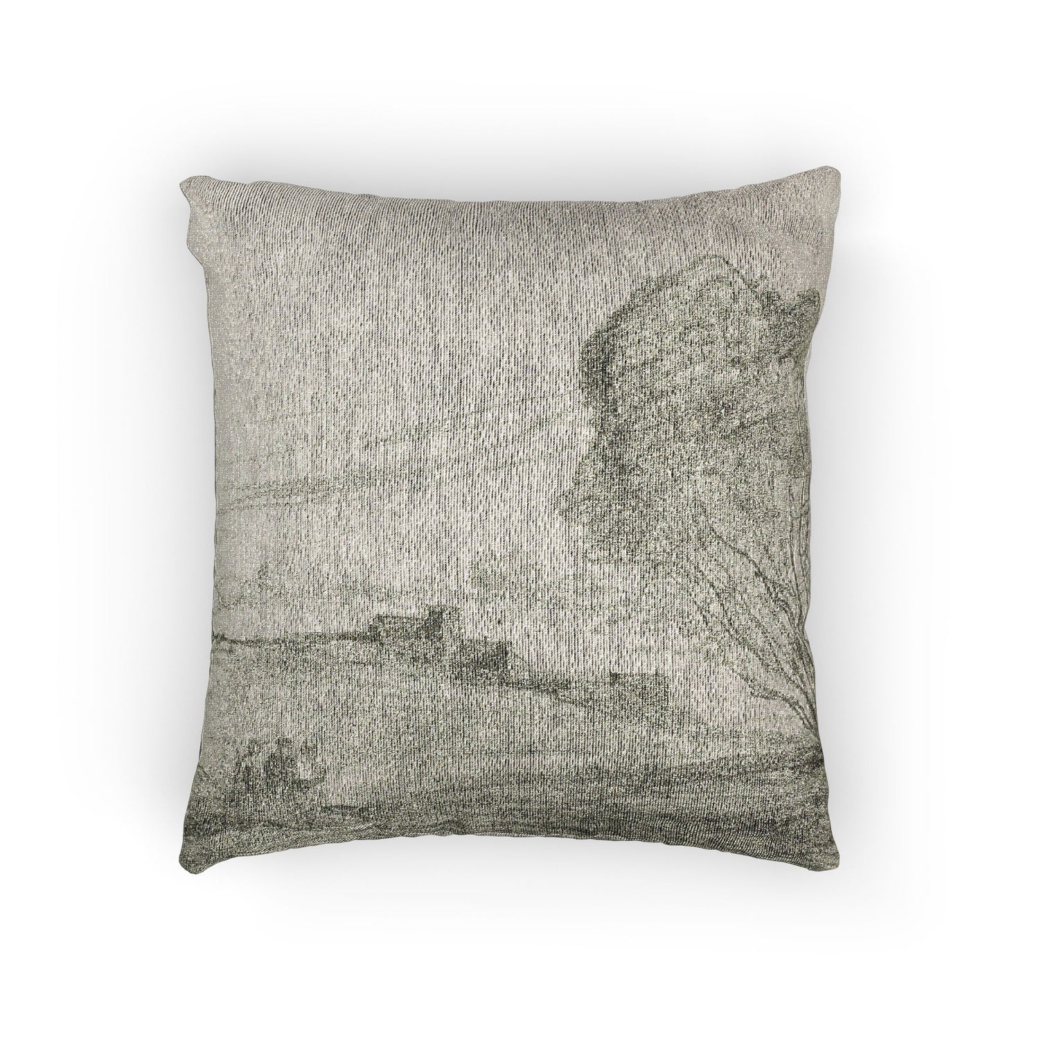 Jean Baptiste Camille Corot - The Isolated Fort | Woven Pillow