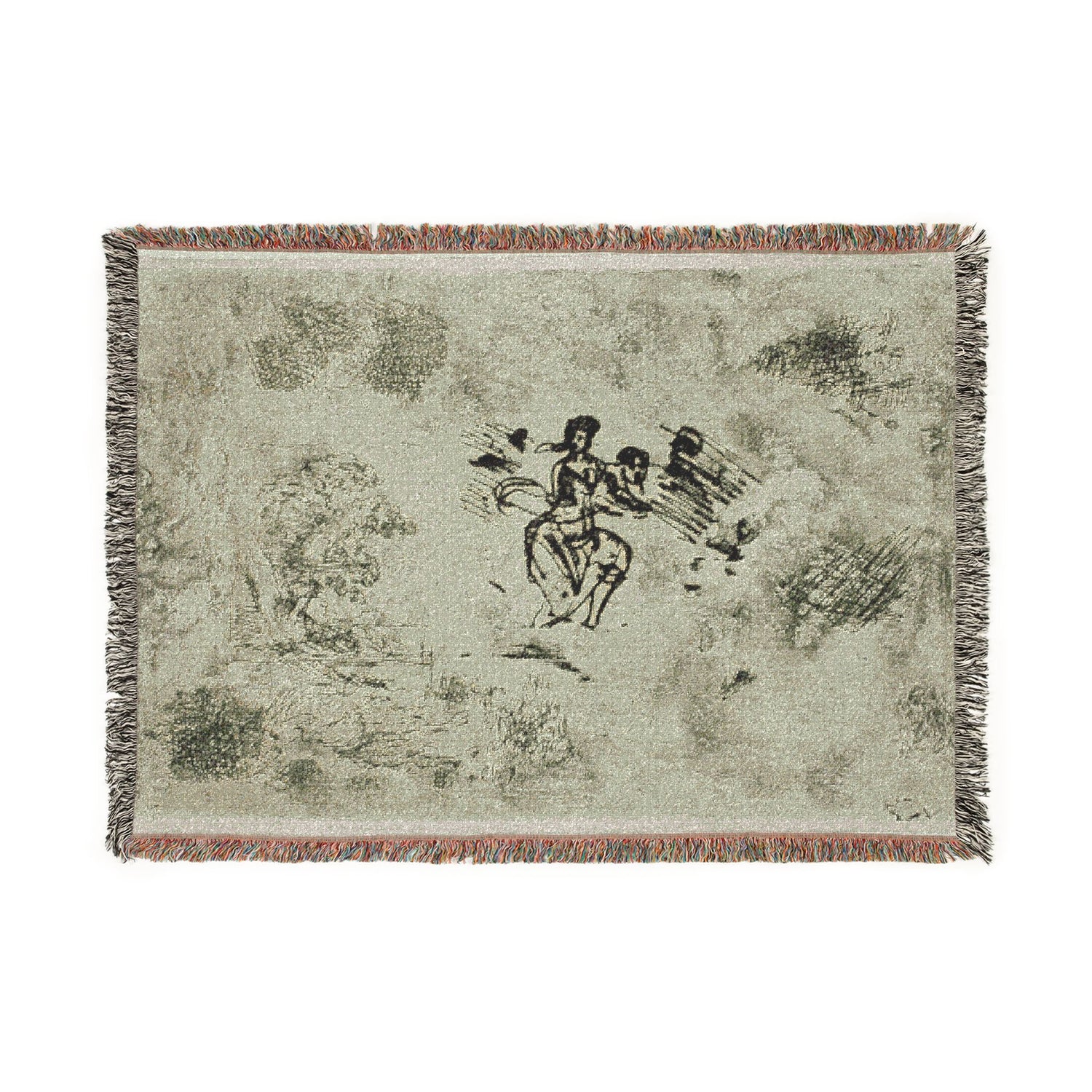 Seated Woman and Other Sketches - Claude Lorrain Tapestry Blanket