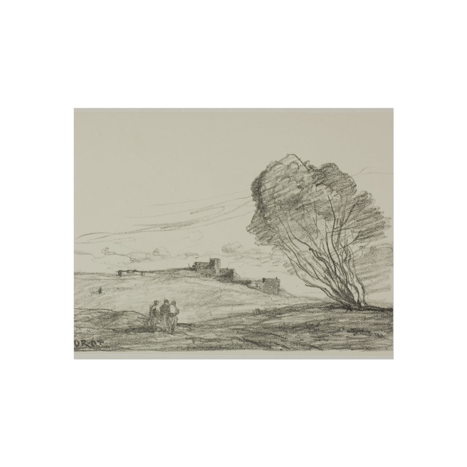 Jean Baptiste Camille Corot - The Isolated Fort | Fine Art Poster