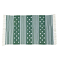 Add a refreshing pop of color to your space with the "Handwoven Green and White Diamond Cotton Rug with Fringes." Its vibrant green and white diamond pattern creates a dynamic visual impact, while the fringes add a charming finishing touch. Handcrafted with care, this rug brings both style and comfort to your home decor.