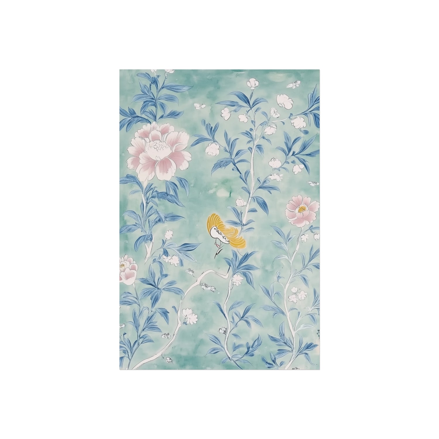 Vintage Chinoiserie Flowers Fine Art Poster