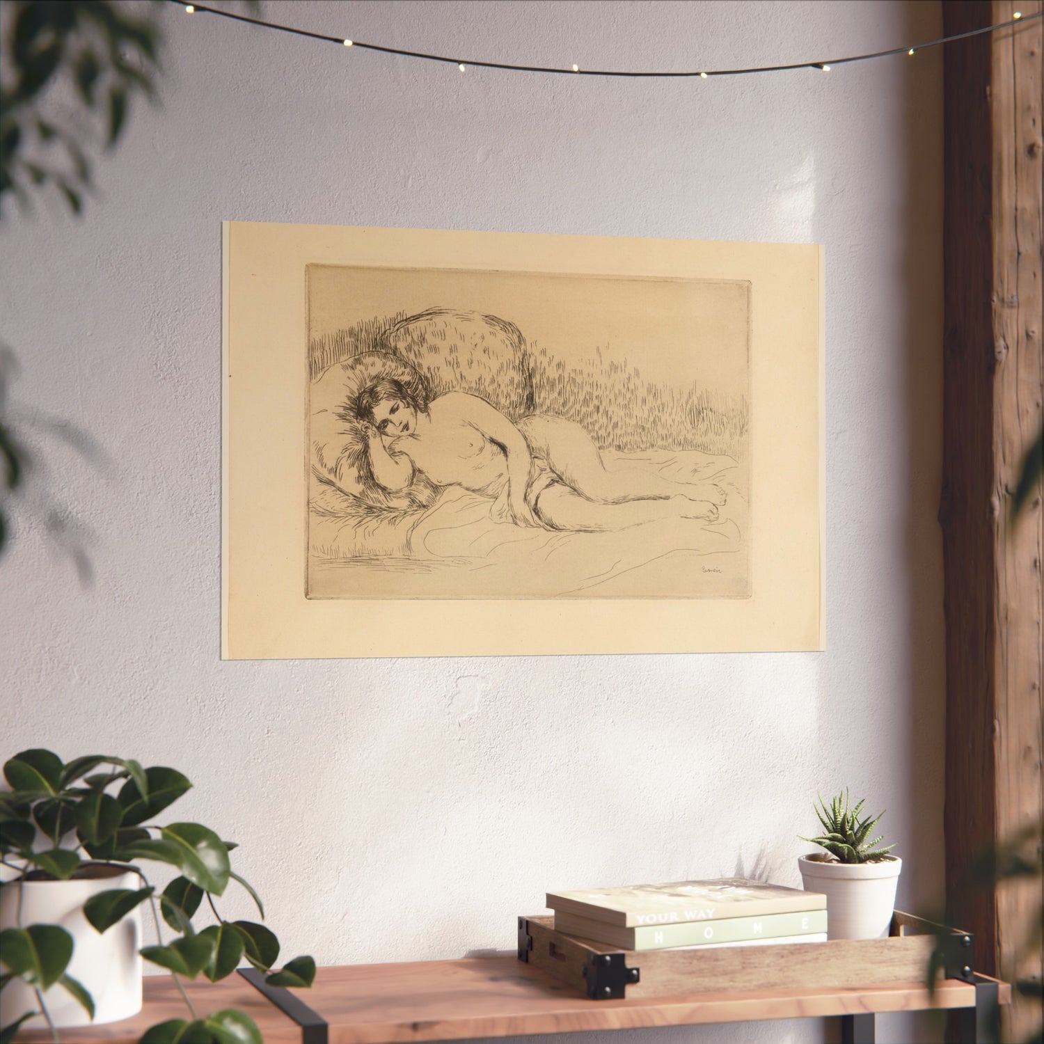 Woman Reclining, to the Left - Pierre-Auguste Renoir Fine Art Poster