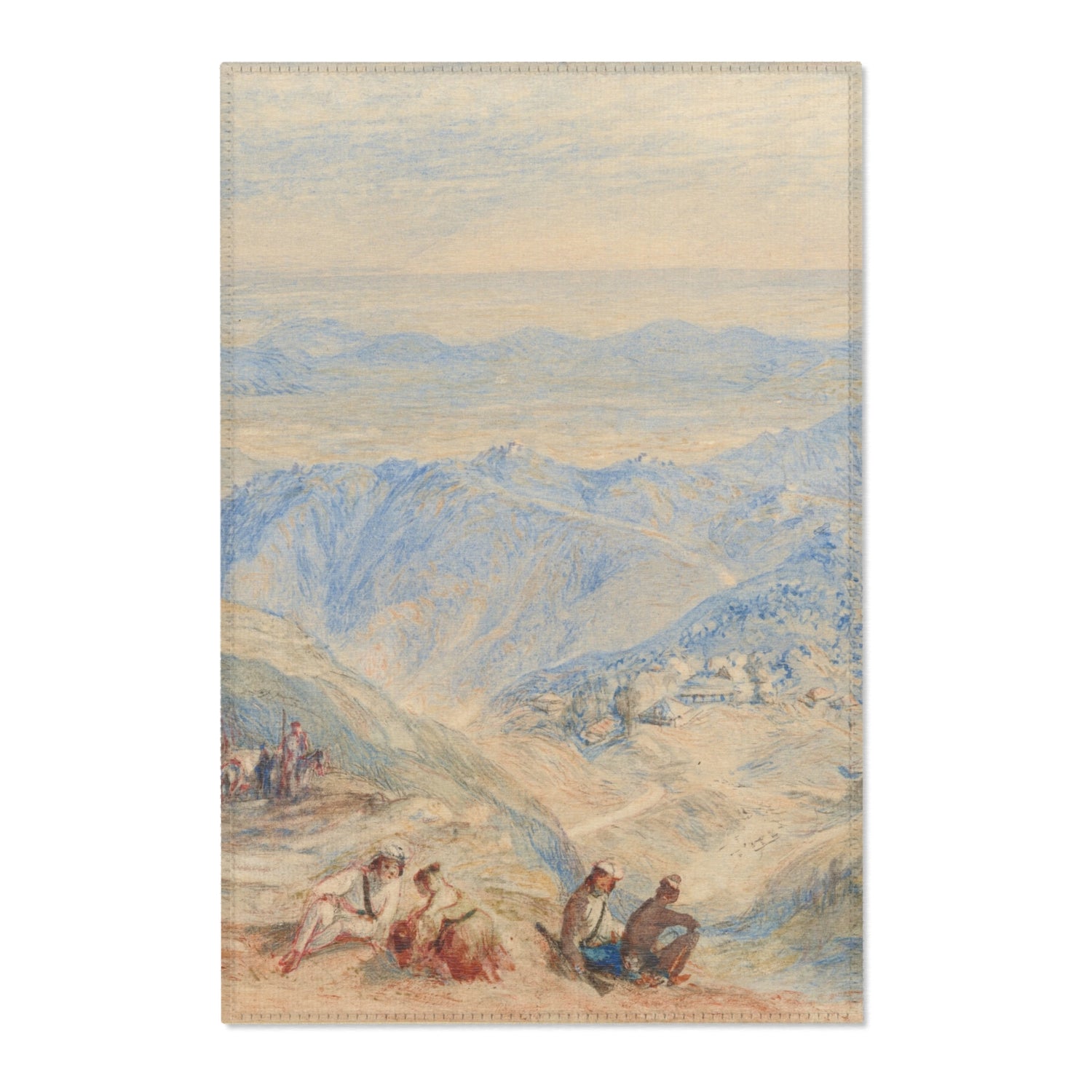 Mussooree and the Dhoon from Landour - Joseph Mallord William Turner Area Rug