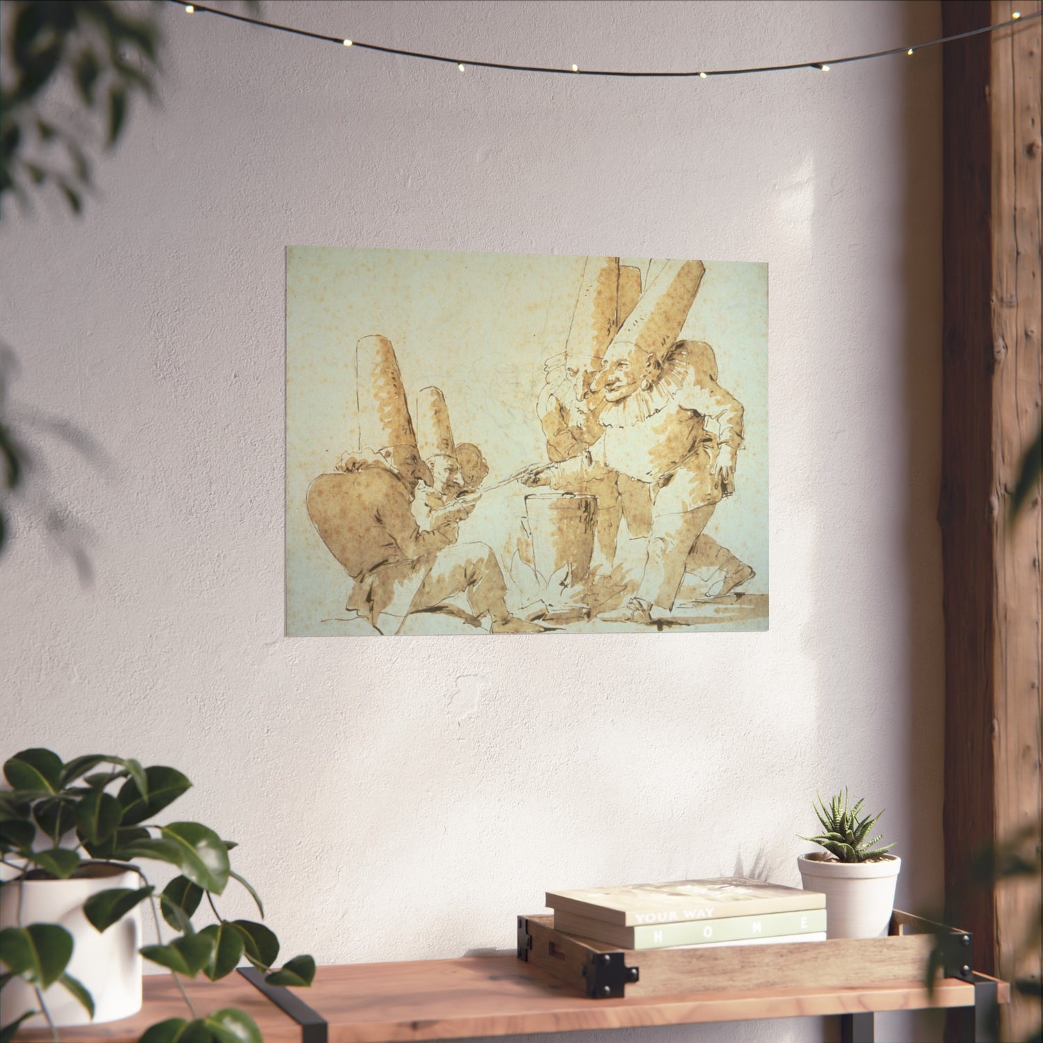 Punchinellos Cooking and Tasting Gnocchi - Giovanni Battista Tiepolo Fine Art Poster