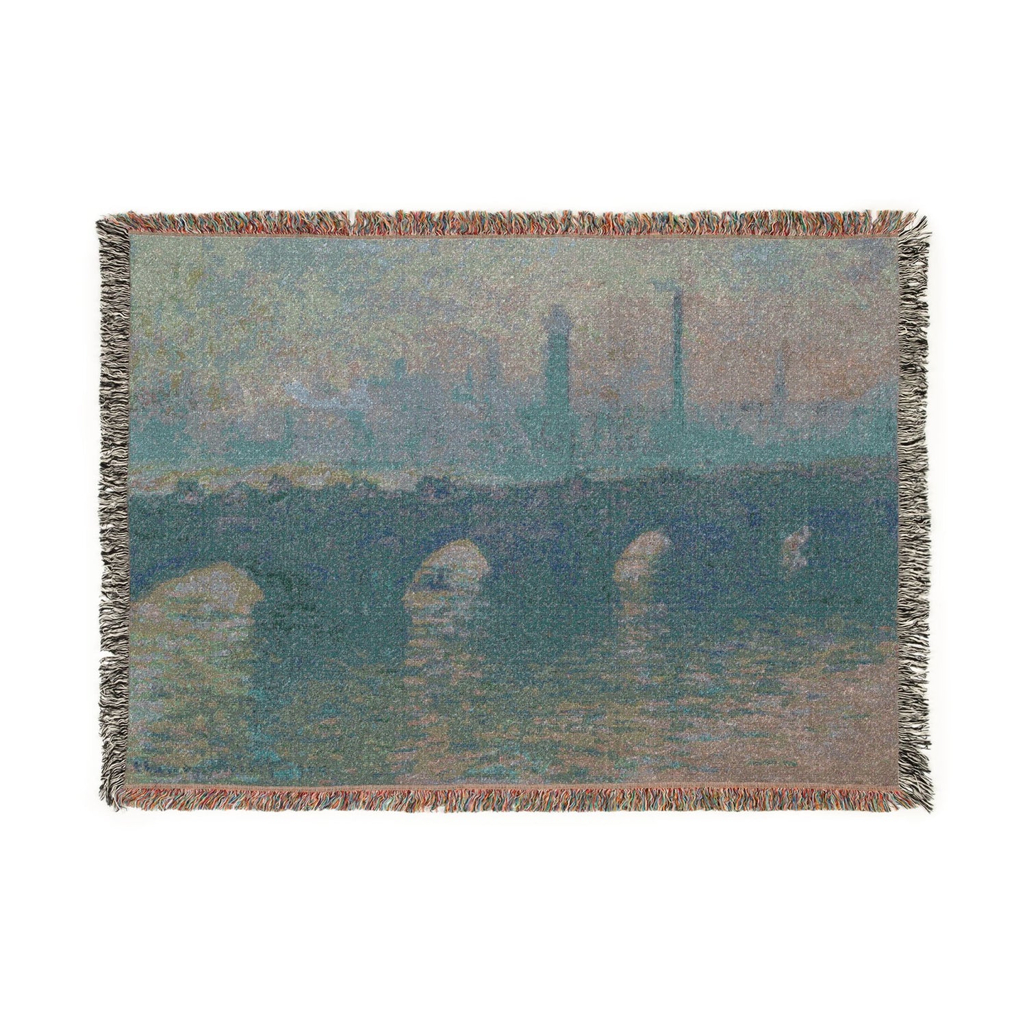 Waterloo Bridge, Gray Weather - Claude Monet Tapestry Blanket