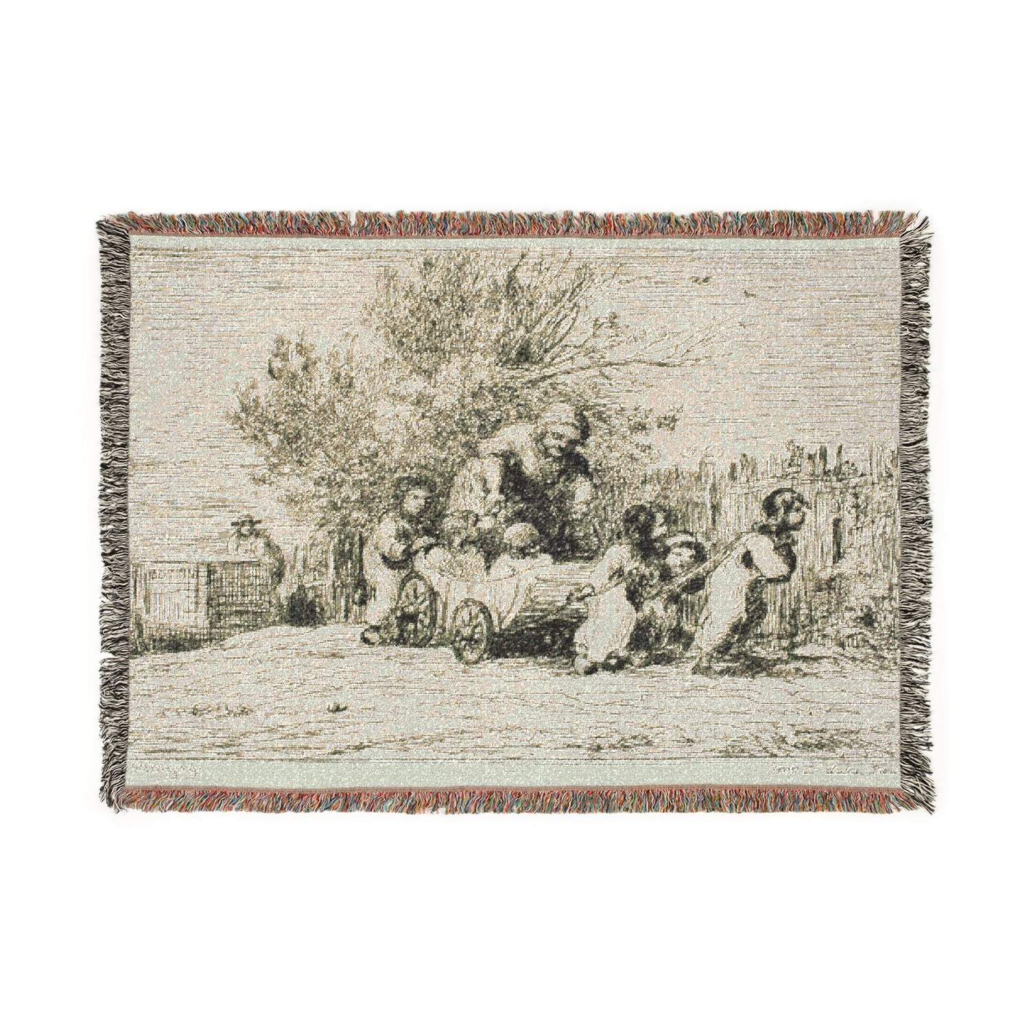 The Heritage of the Wagon - Charles François Daubigny Tapestry Blanket