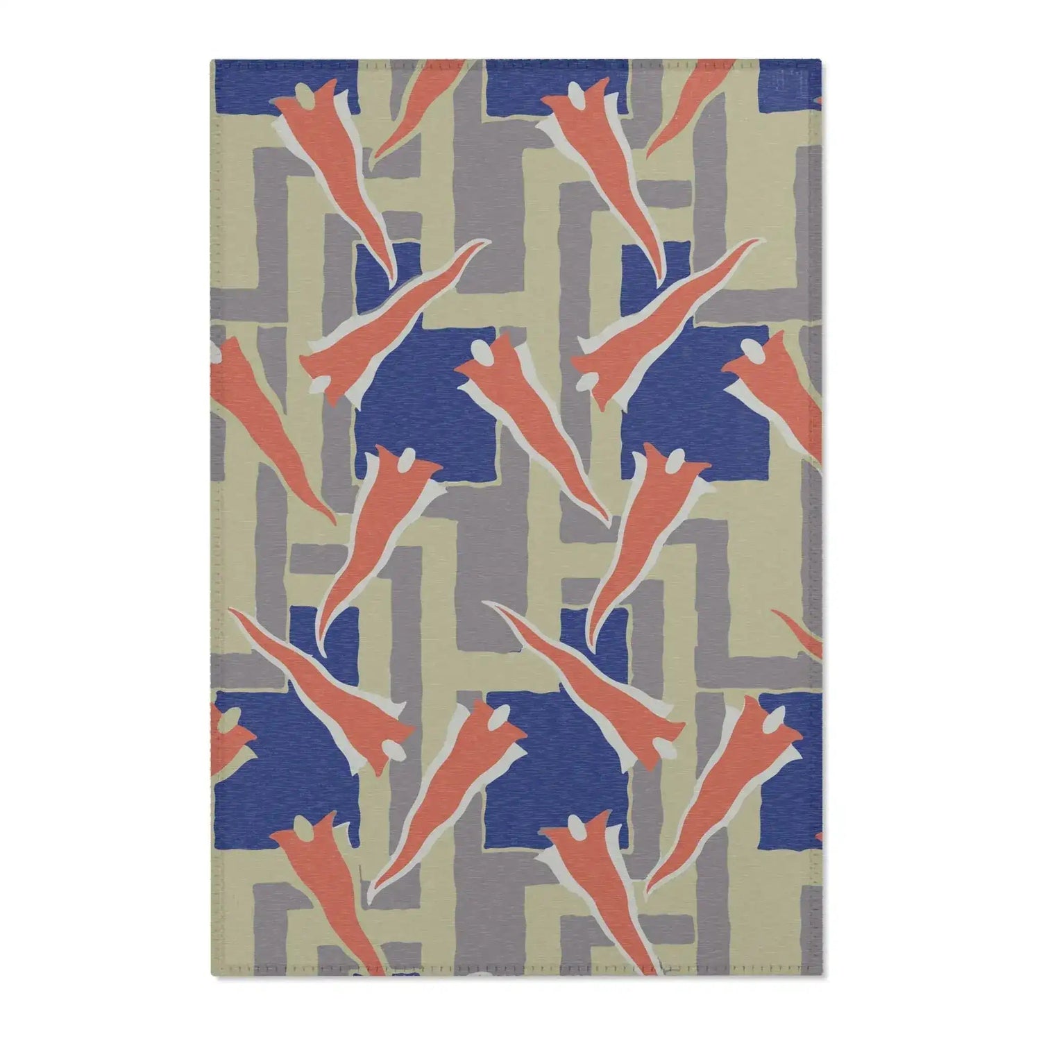 Coral Drift Maze Accent Rug