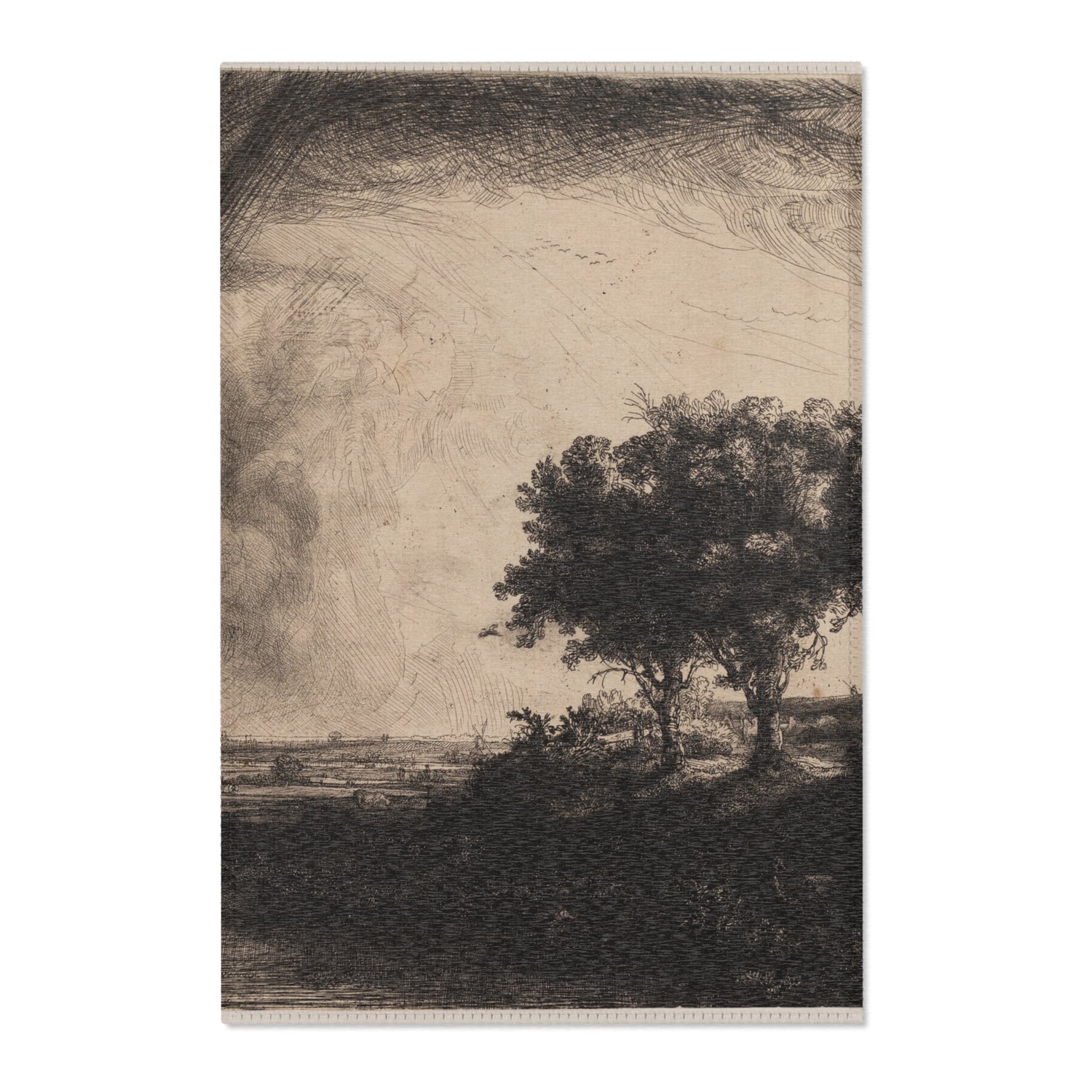 The Three Trees - Rembrandt van Rijn Area Rug