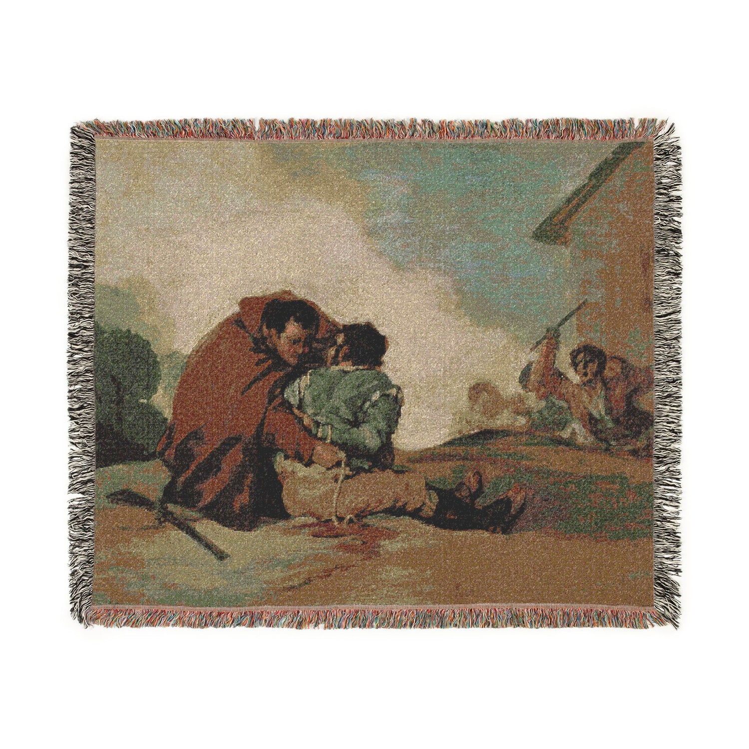 Friar Pedro Binds El Maragato - Francisco José de Goya y Lucientes Tapestry Blanket