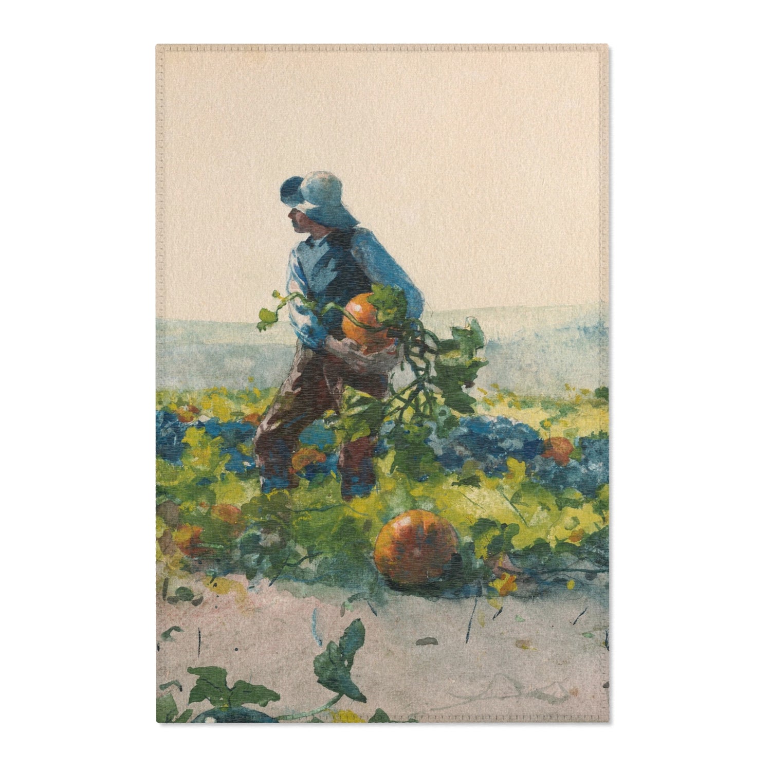 For to Be a Farmer's Boy - Winslow Homer Area Rug