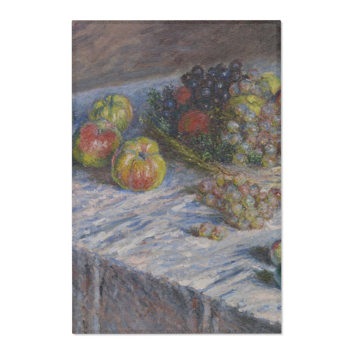 Apples and Grapes - Claude Monet Area Rug