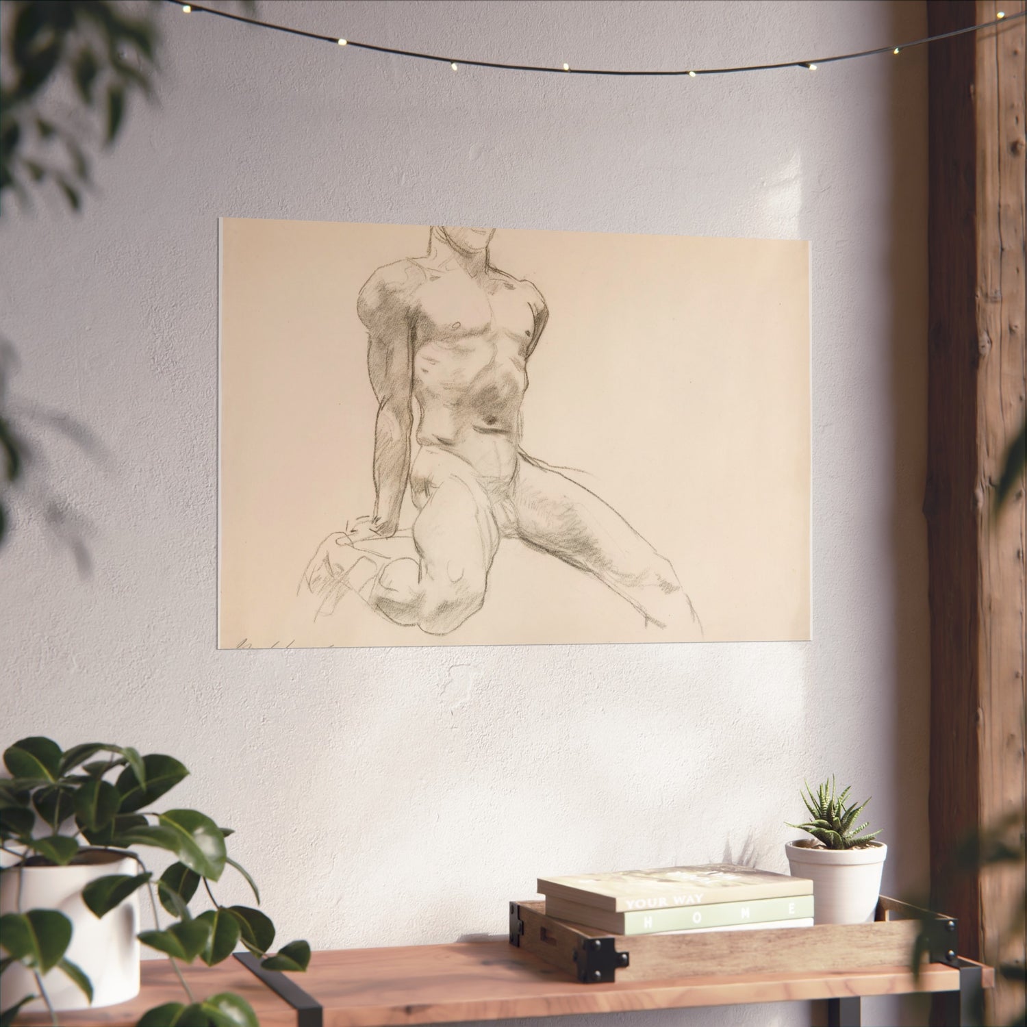 Seated Male Nude with Extended Leg - John Singer Sargent Fine Art Poster