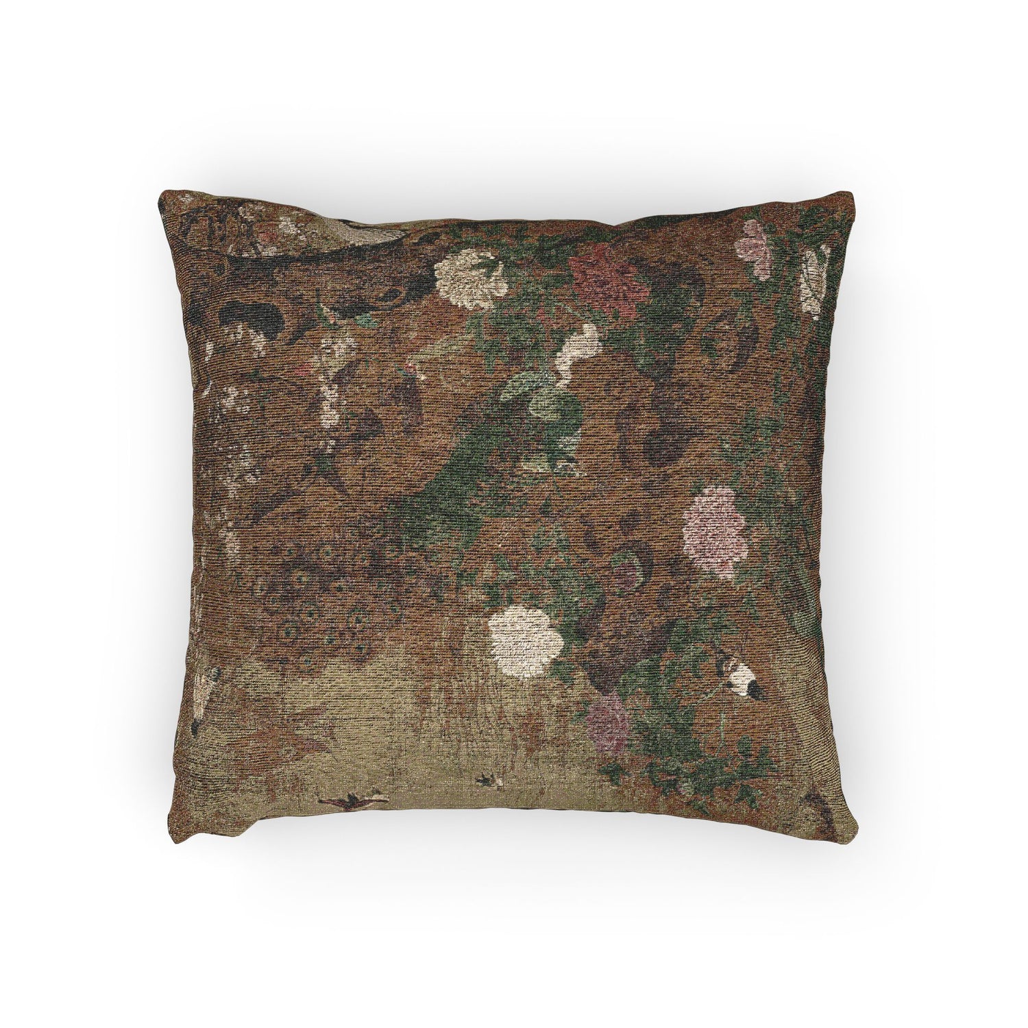 Birds Gather Under the Spring Willow Pillow