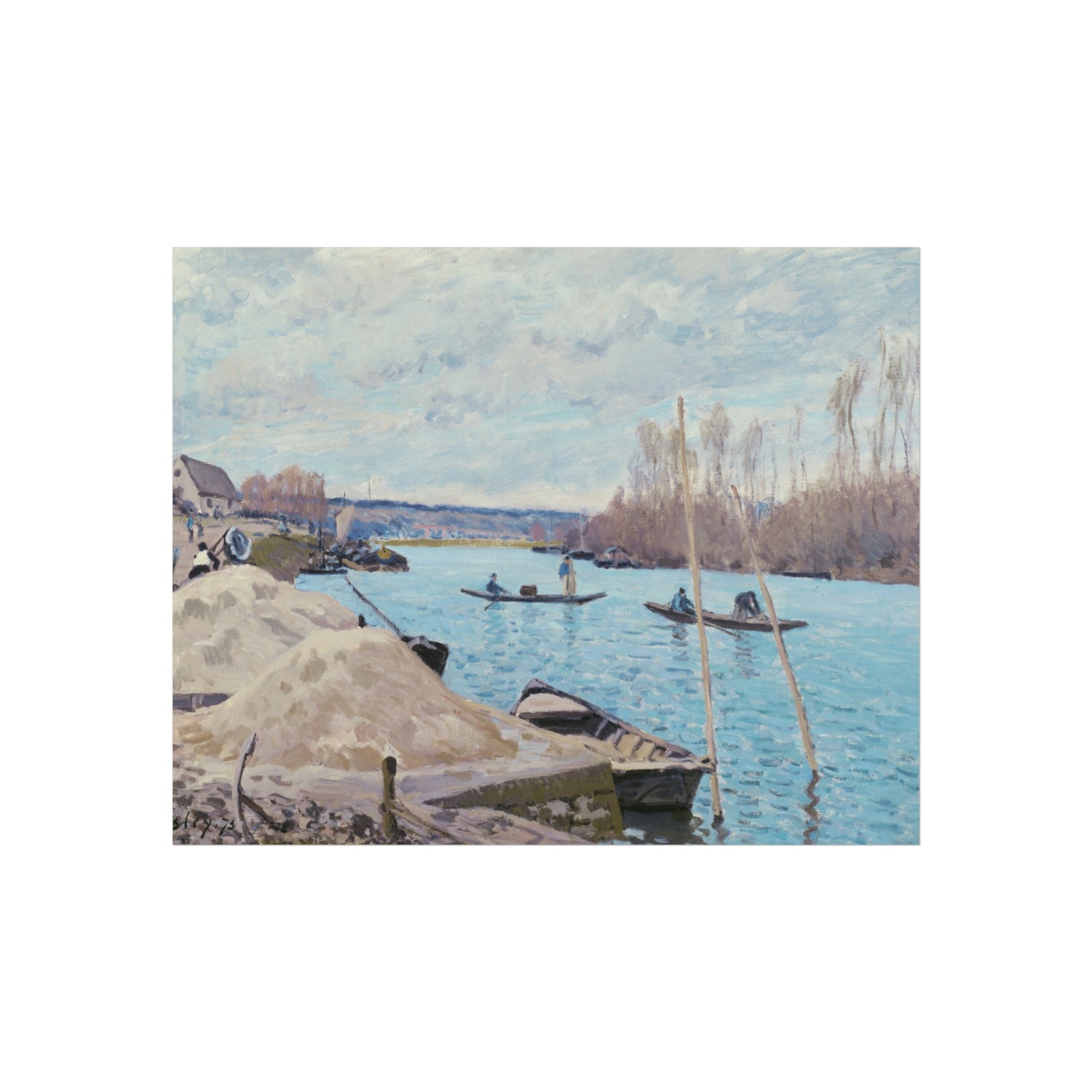 Alfred Sisley - The Seine at Port-Marly, Piles of Sand | Fine Art Poster