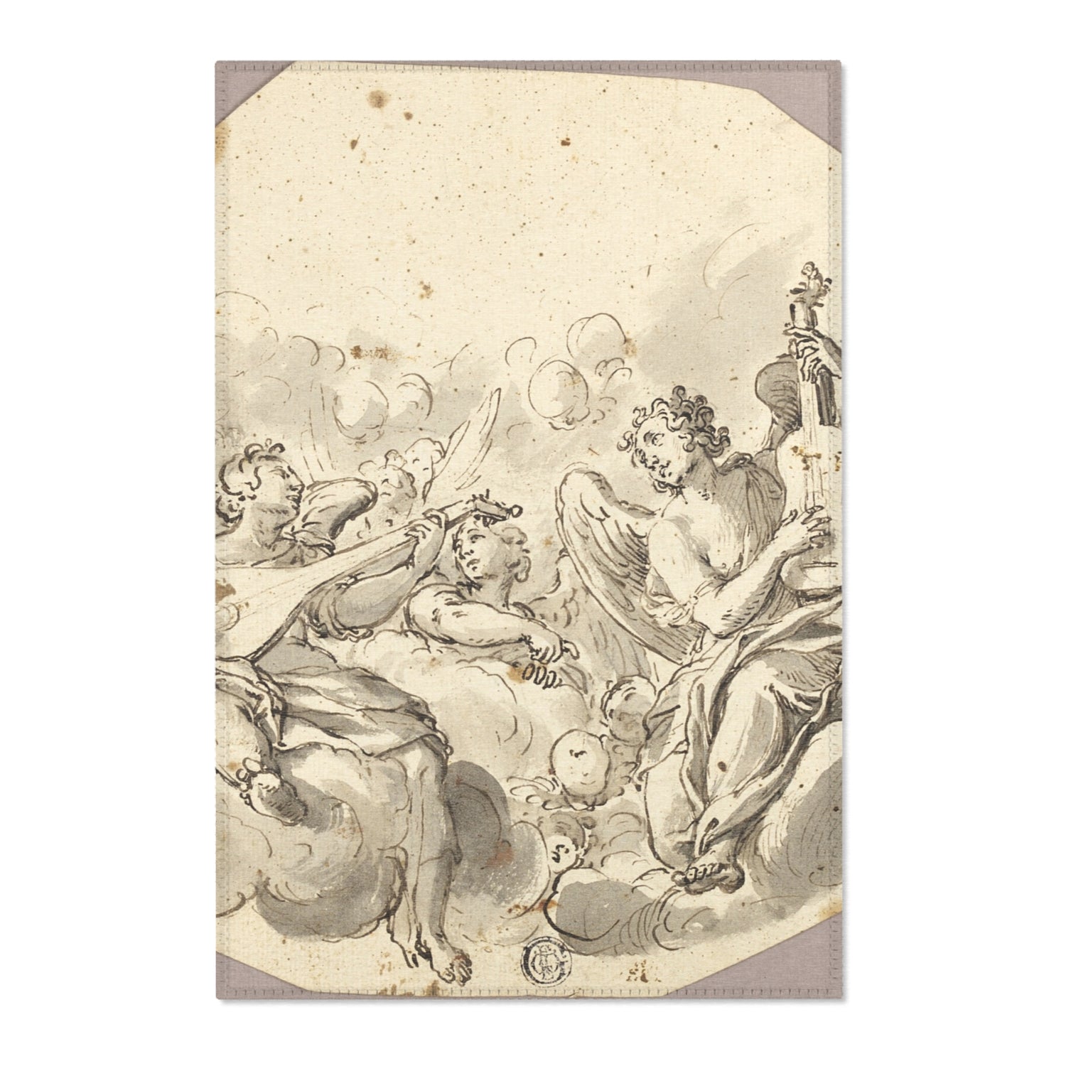 Musician Angels - Giovanni Battista Tiepolo Area Rug