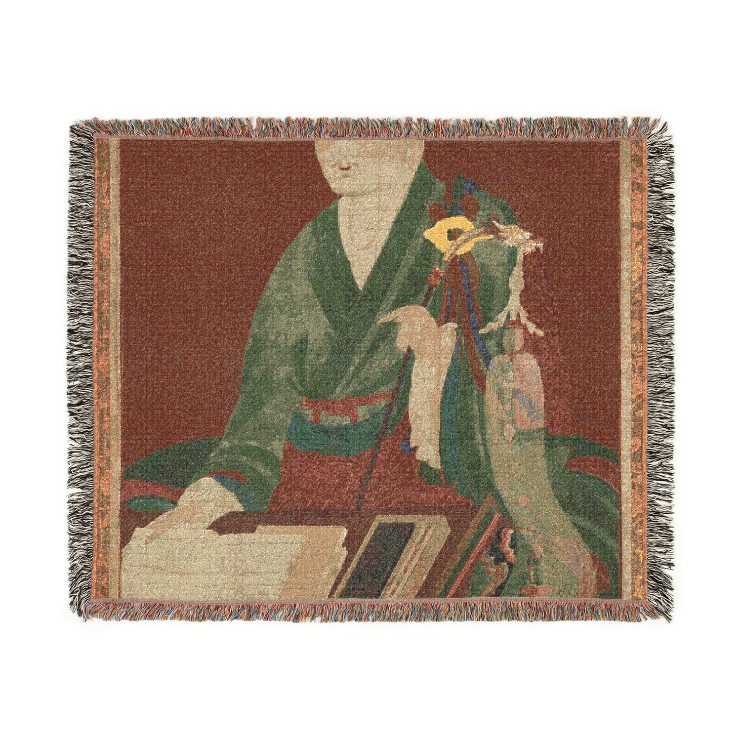 Portrait of the Great Master Yeongwoldang Eungjin Woven Throw Blanket