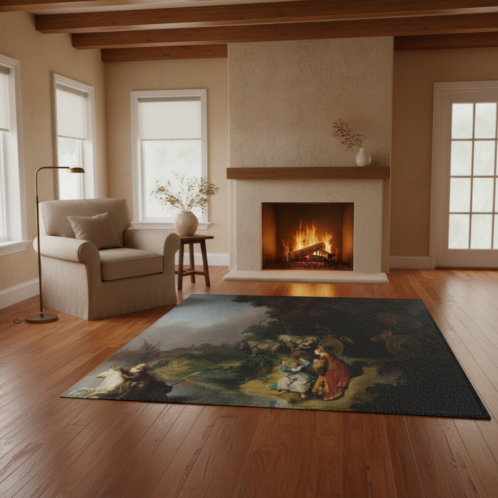 El rapto de Europa - Alfombra de área de Rembrandt van Rijn