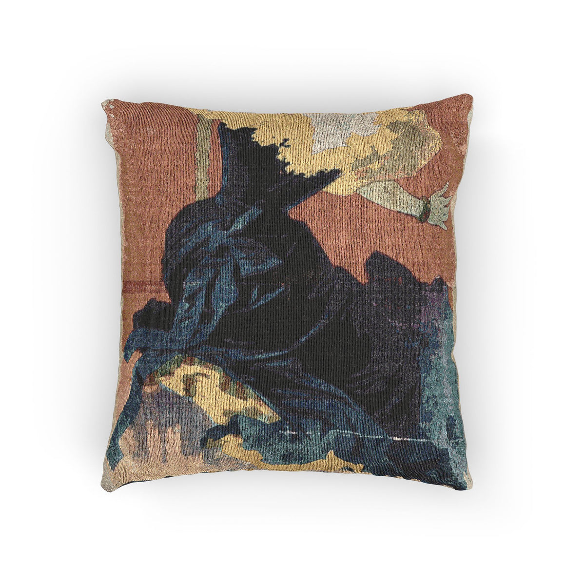 Saxoleine Lamp Oil Ad - Jules Chéret Pillow
