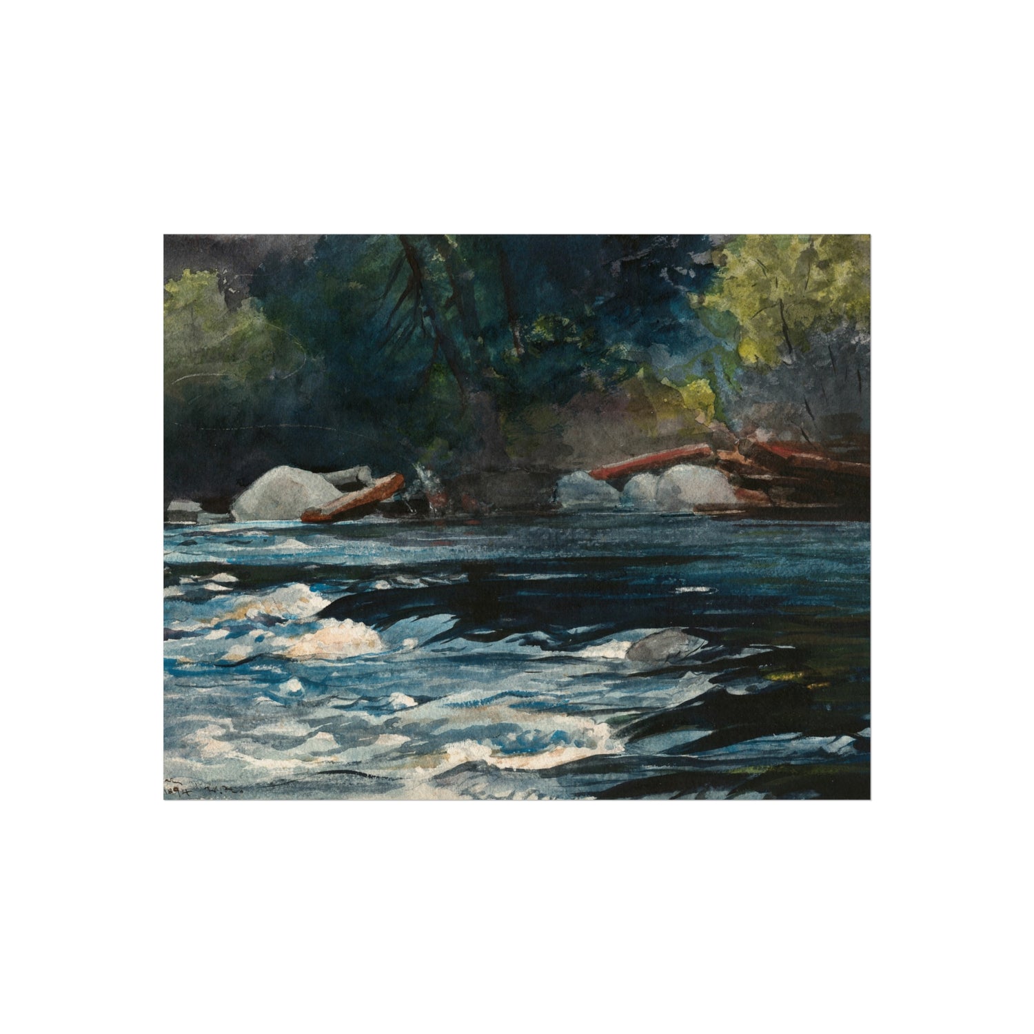 Winslow Homer - The Rapids, Hudson River, Adirondacks | Fine Art Poster