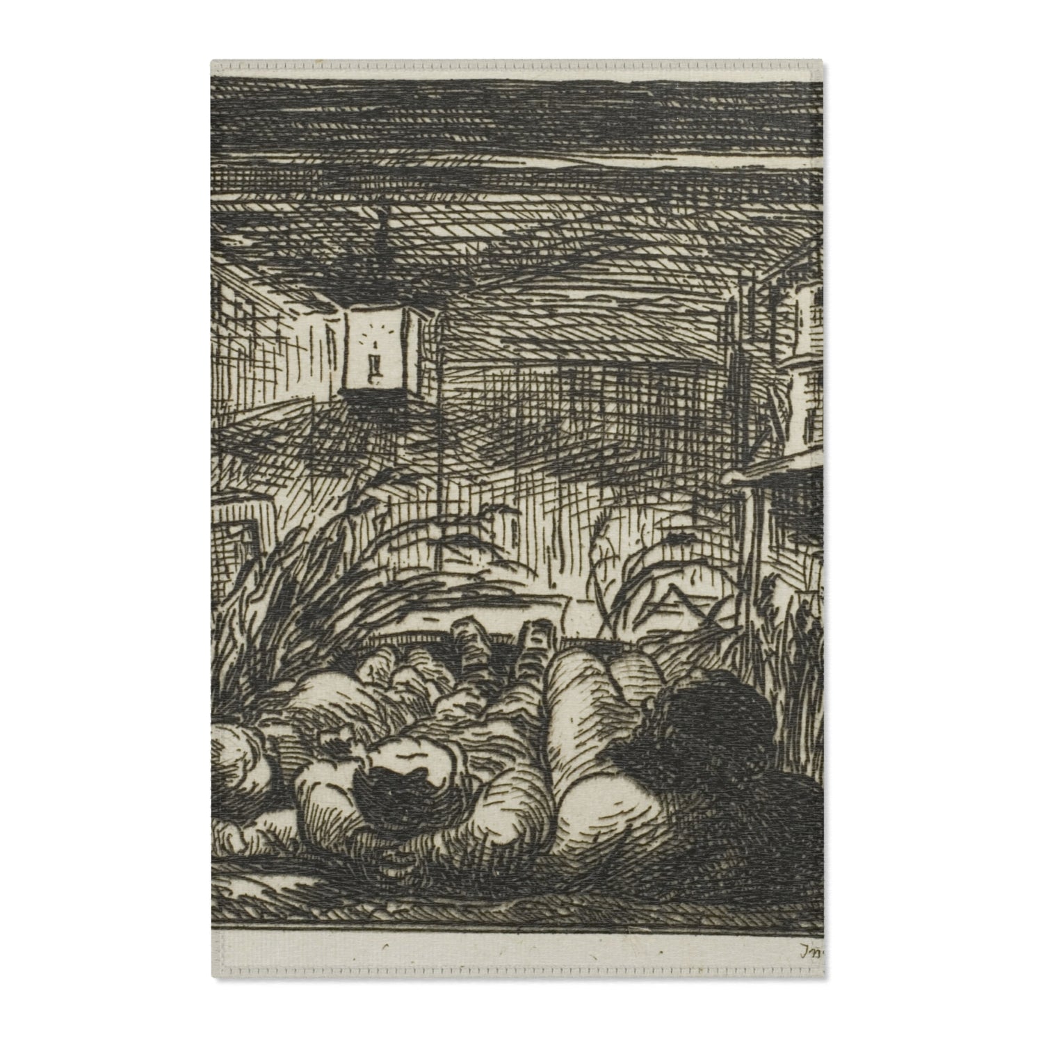 Bedding Down on the Boat - Charles François Daubigny Area Rug