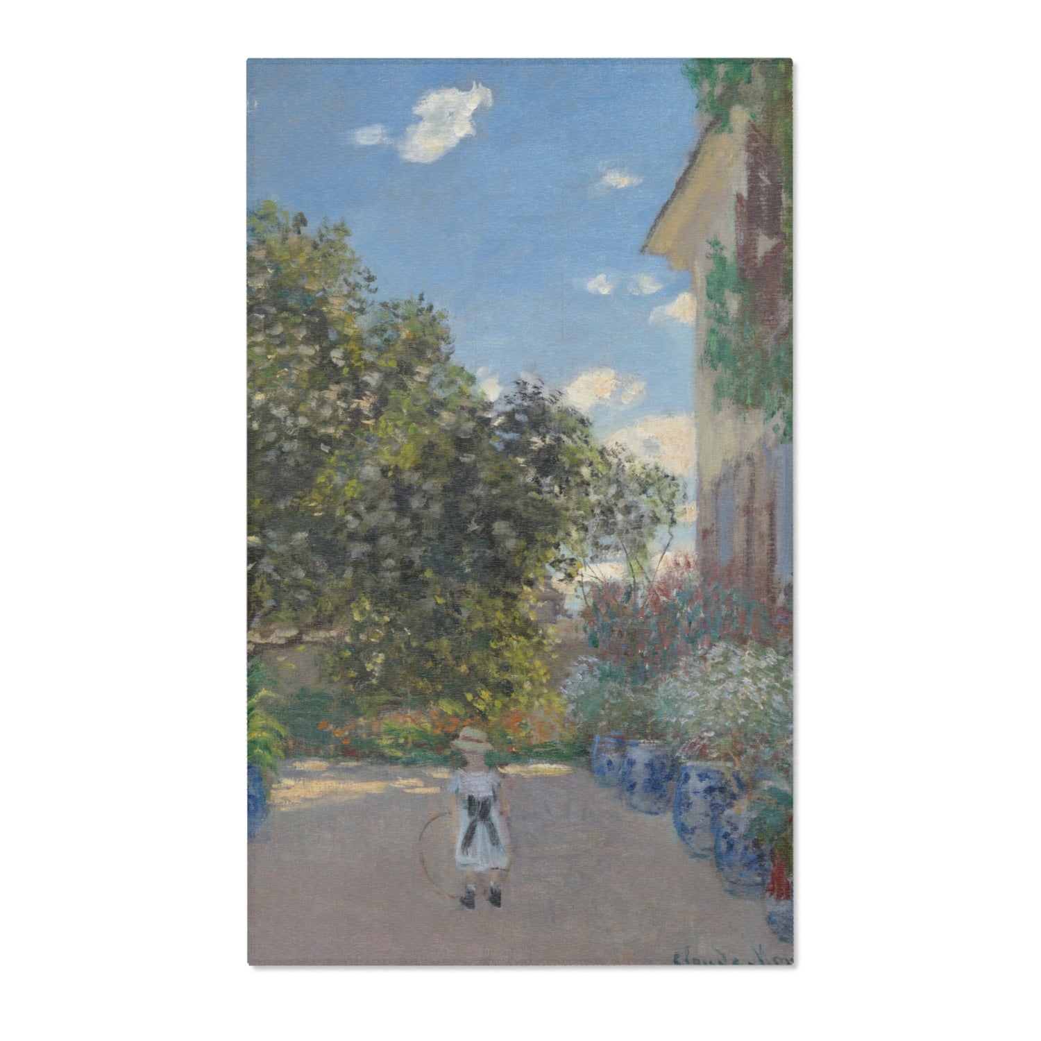 The Artist's House at Argenteuil - Claude Monet Area Rug