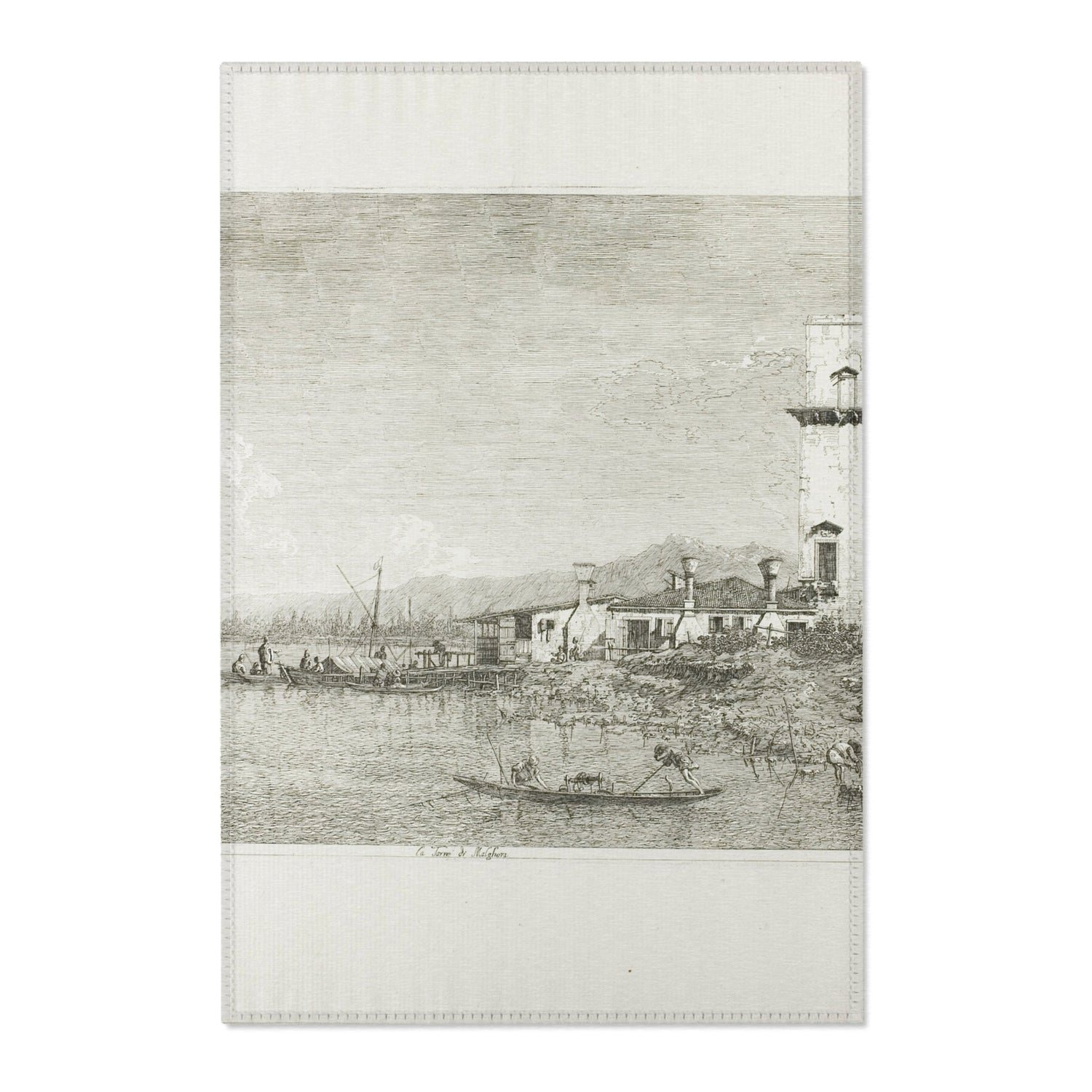 The Tower of Malghera - Canaletto Area Rug