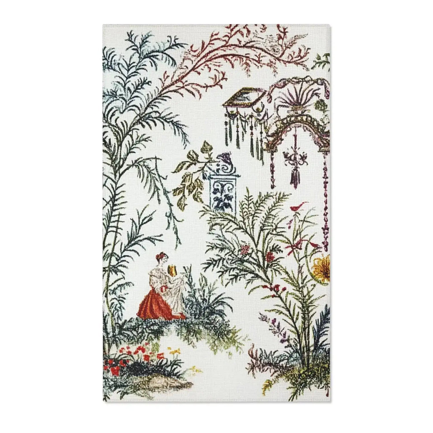 Rococo Garden Tapestry Accent Rug