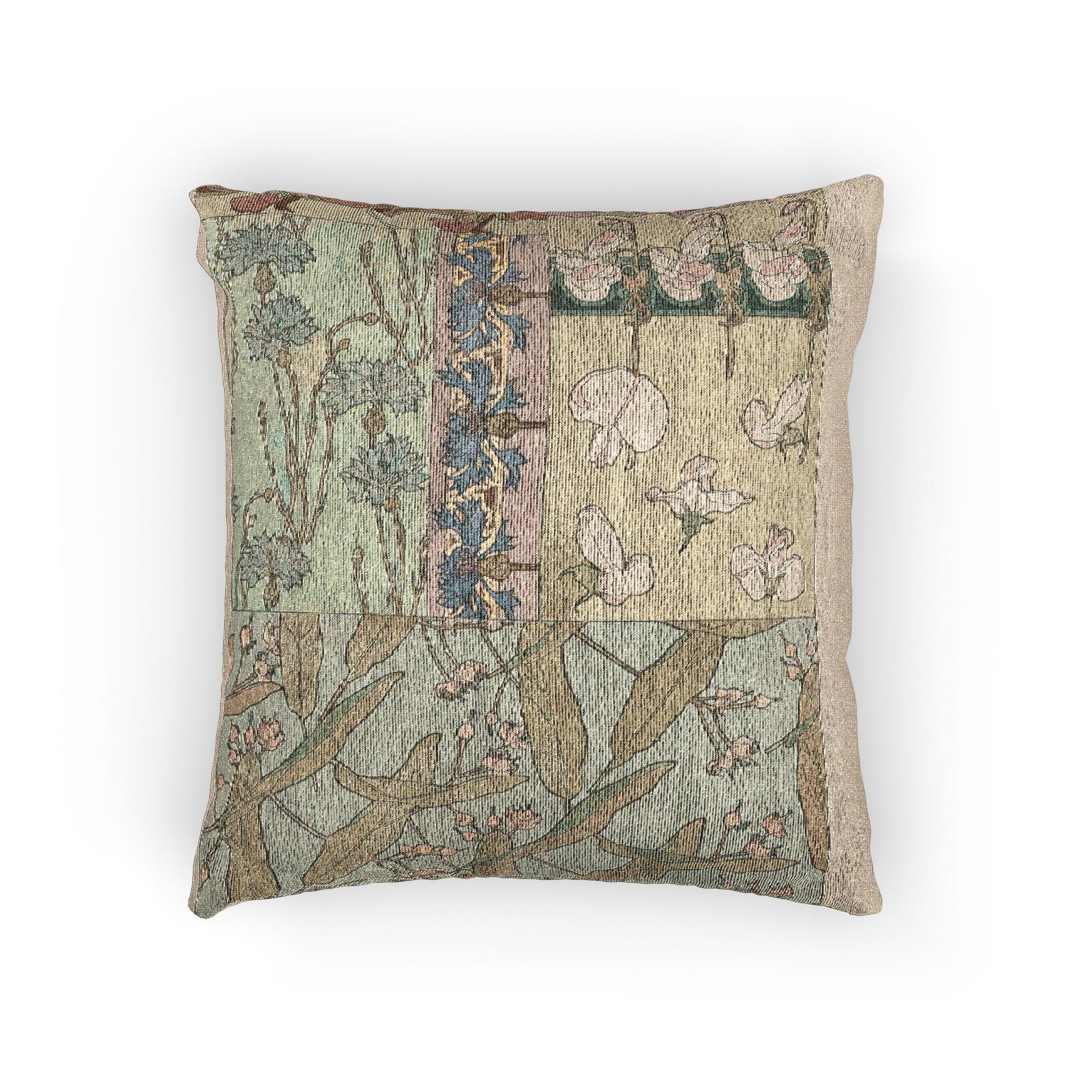 Sweet Peas - Alphonse Mucha Pillow