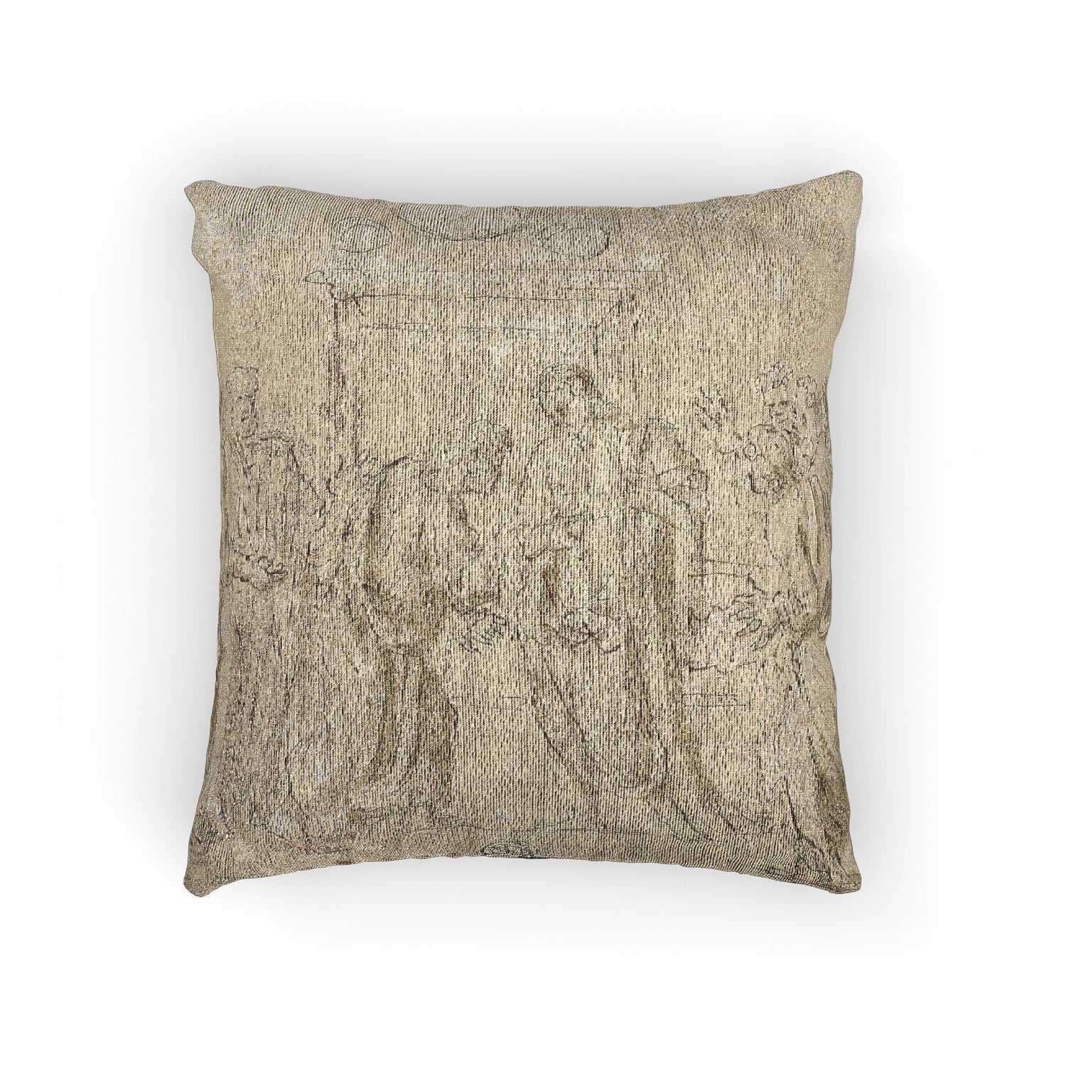 Style of Nicolas Poussin - The Incredulity of Saint Thomas (recto); Sketches of Figures (verso) | Woven Pillow