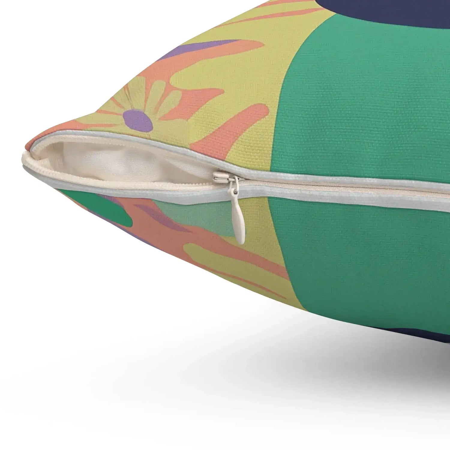 Floral Cat Pop Art Throw Pillow