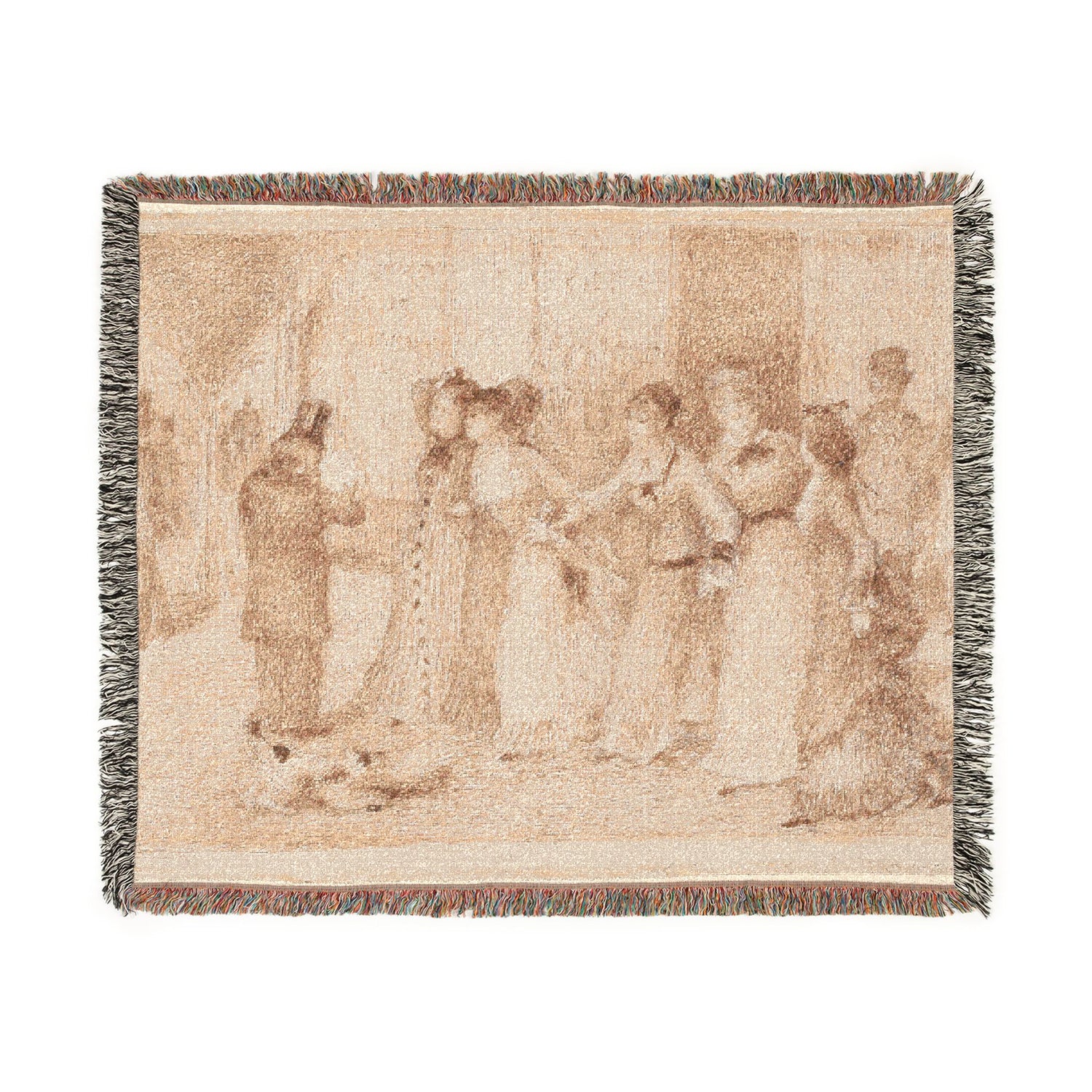 Workers' Daughters on the Outer Boulevard - Pierre-Auguste Renoir Tapestry Blanket