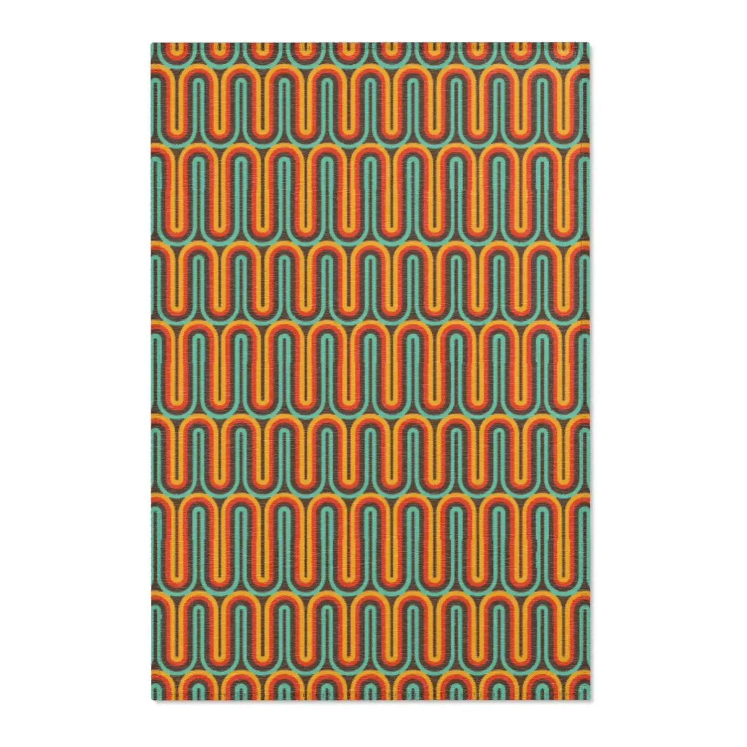 Sunset Retro Wave Accent Rug