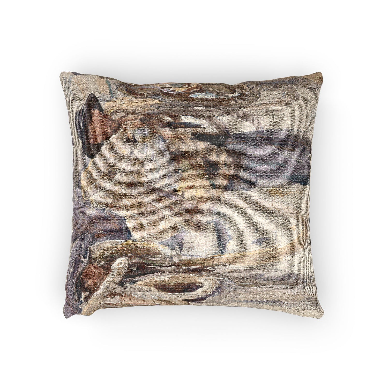 John Singer Sargent - Workmen at Carrara | Woven Pillow