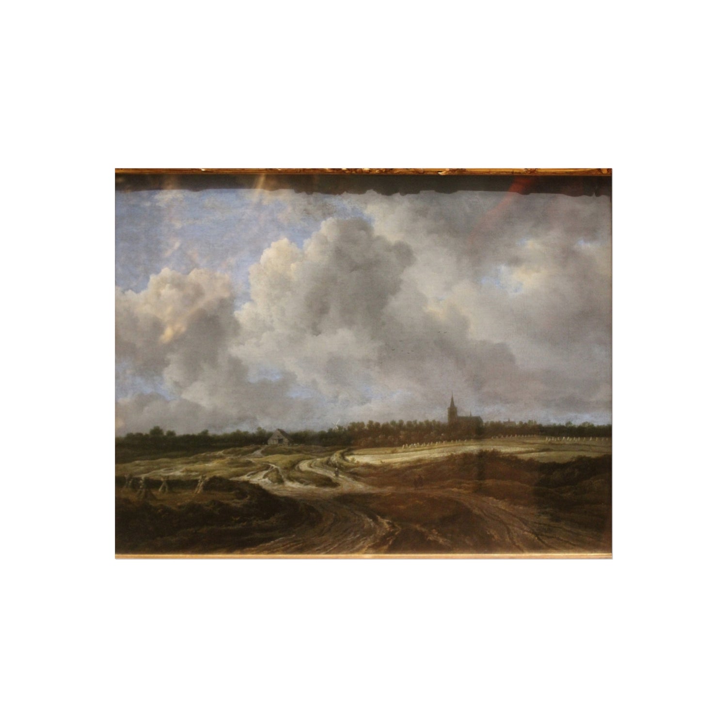 Dresden, Gemäldegalerie Alte Meister, Jacob van Ruisdael, ein Walddorf hinter Dünen | Fine Art Poster