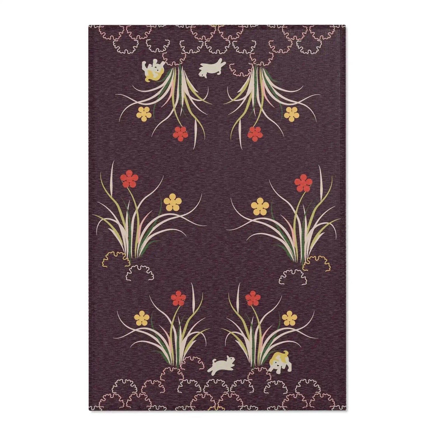 Garden Frolic Puppies Accent Rug