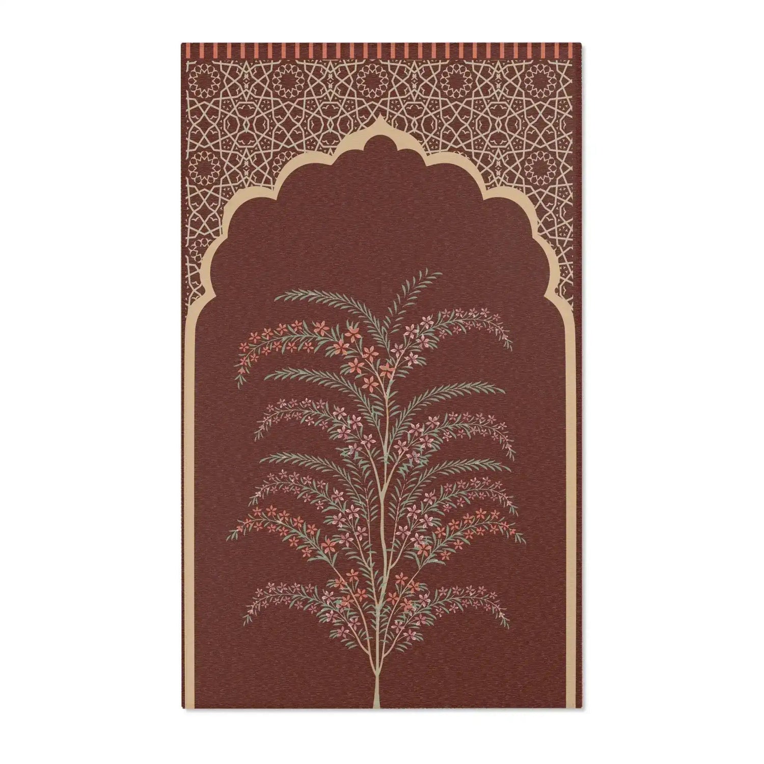Ornamental Bloom Arch Accent Rug