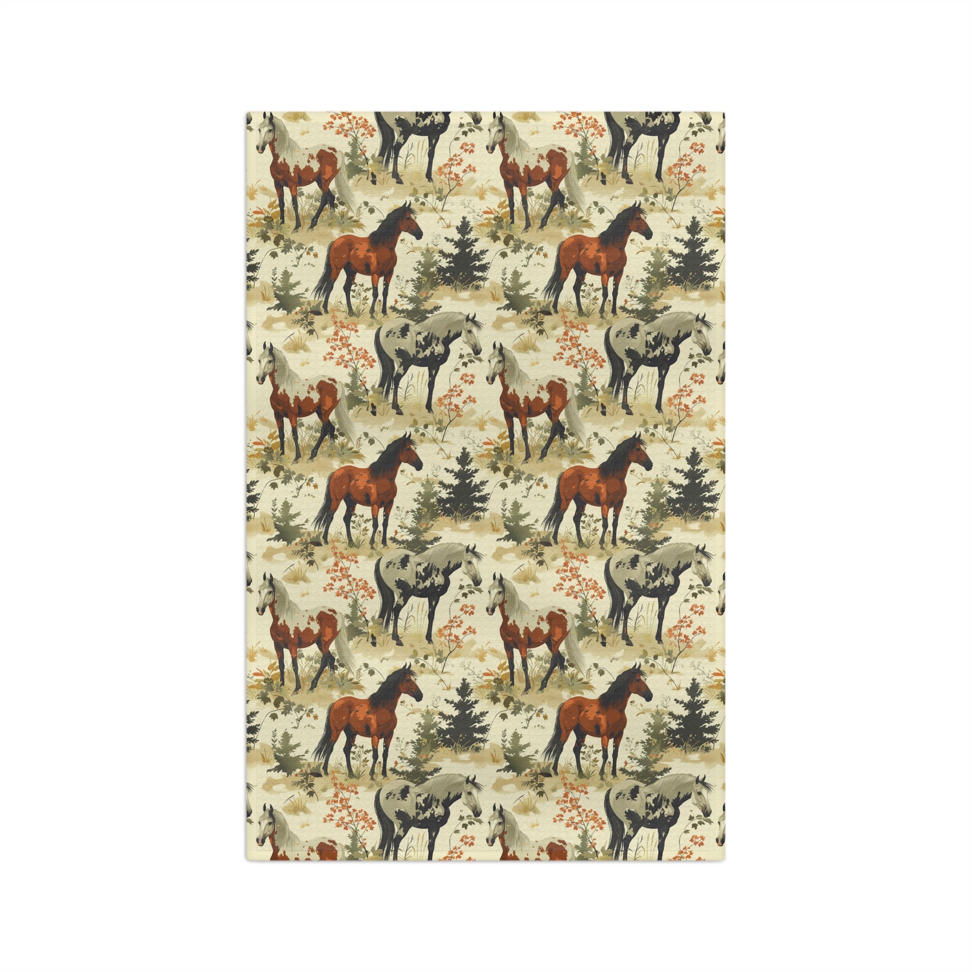 Pastoral Ponies Soft Tea Towel 16'' × 25''