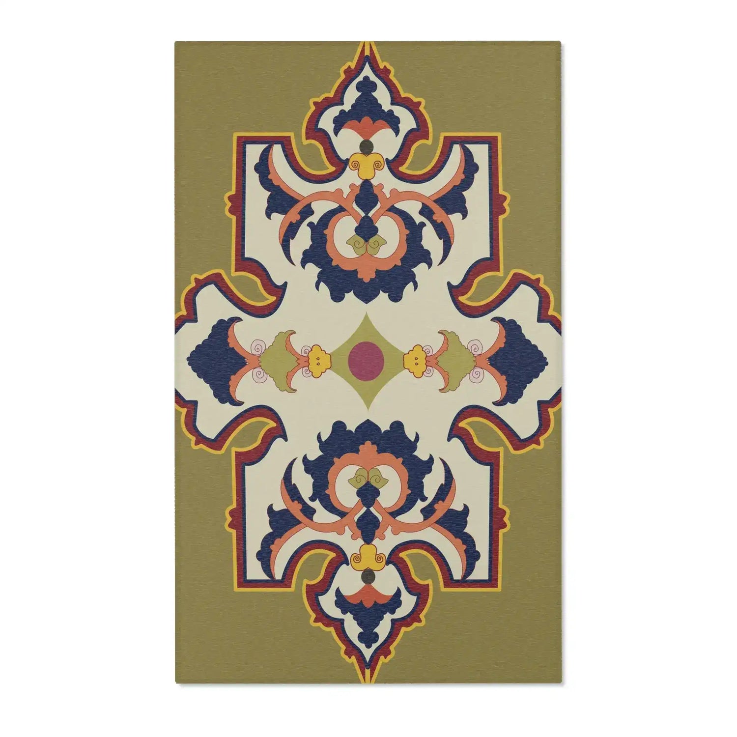 Olive Medallion Heritage Accent Rug