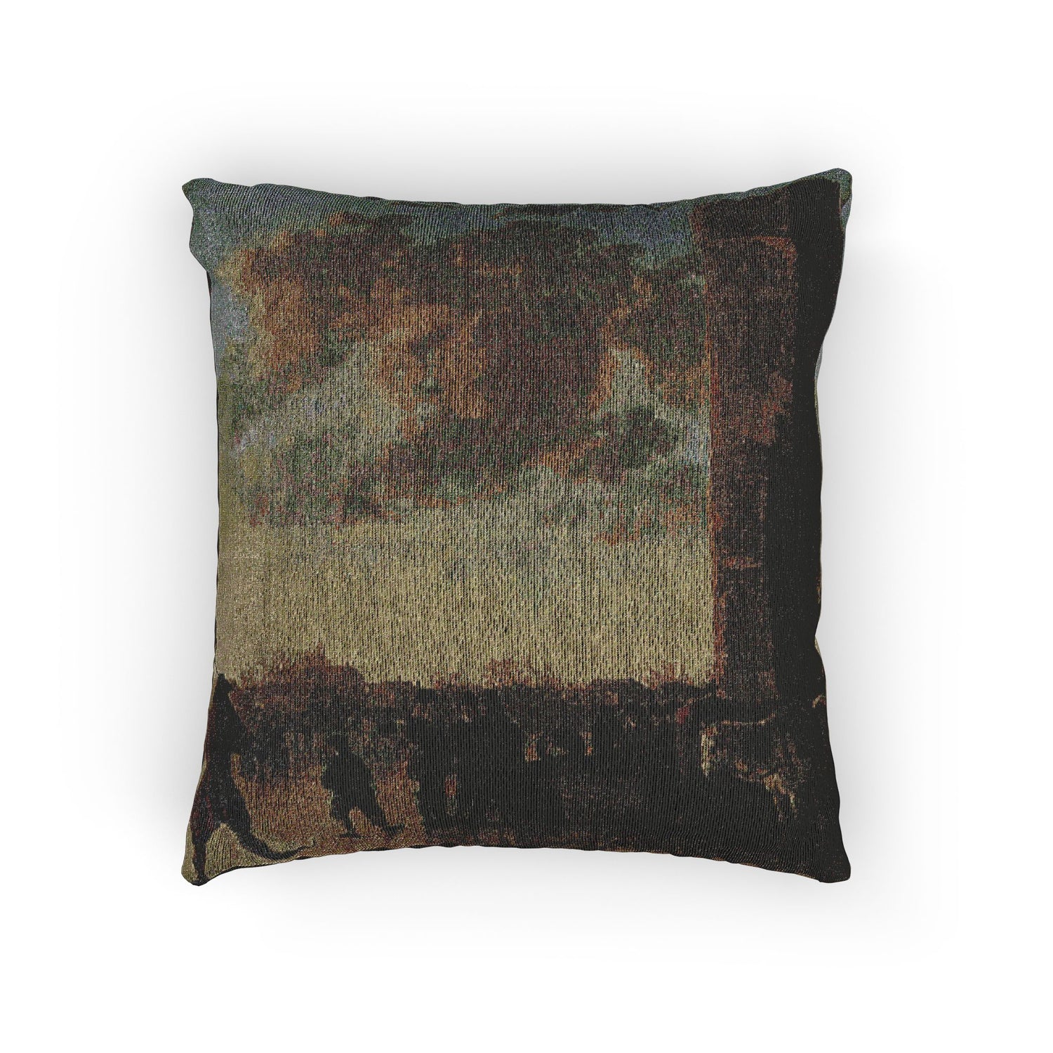 Schilderij, Aelbert Cuyp, met ruïne van Huis te Merwede (12091275046) | Woven Pillow