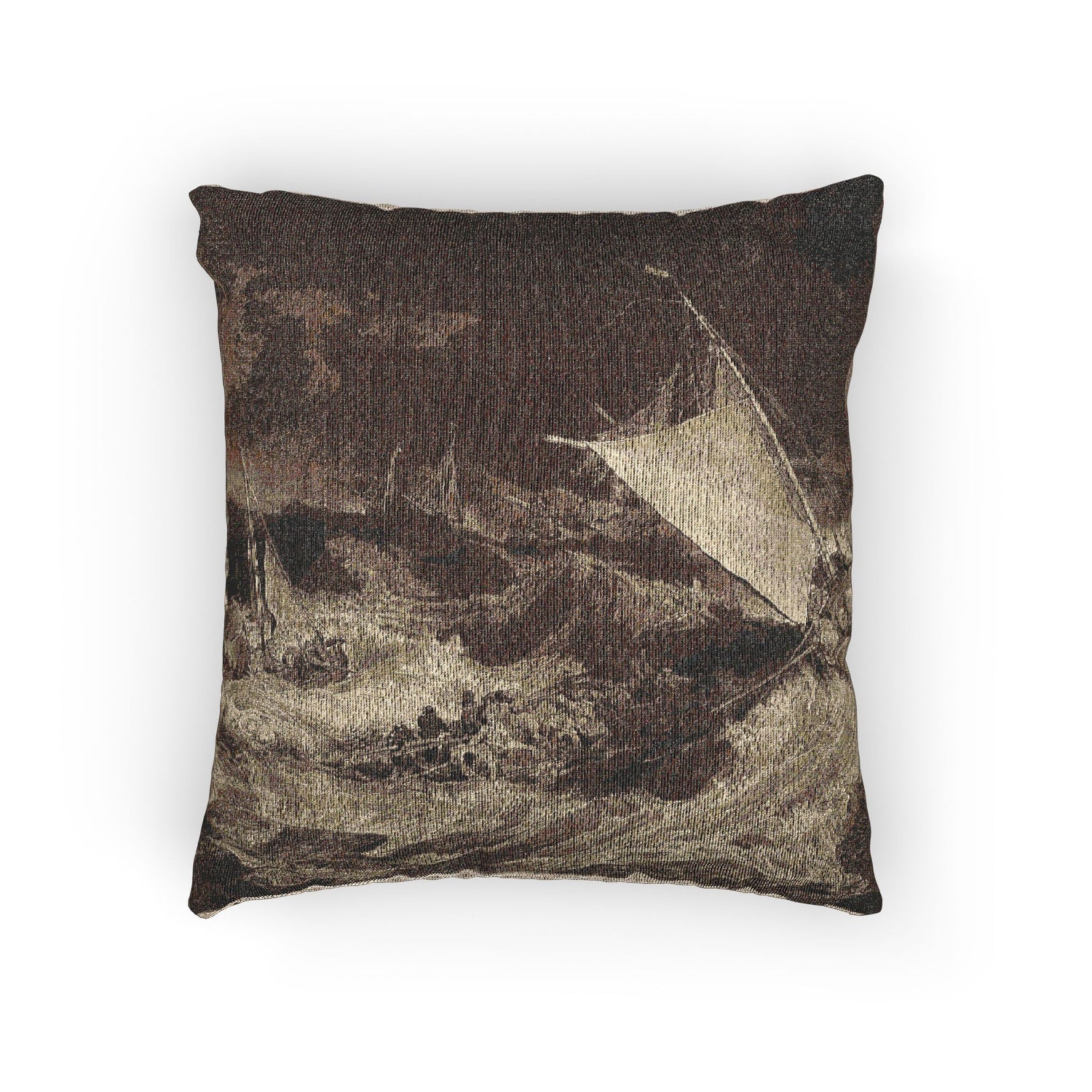 Charles Turner - A Shipwreck | Woven Pillow