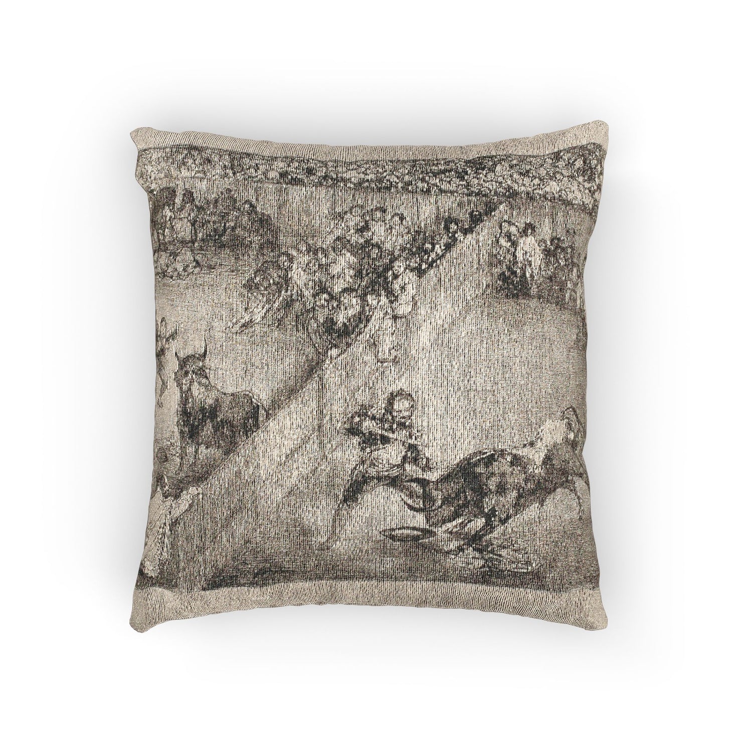 Bullfight in a Divided Ring - Francisco José de Goya y Lucientes Pillow