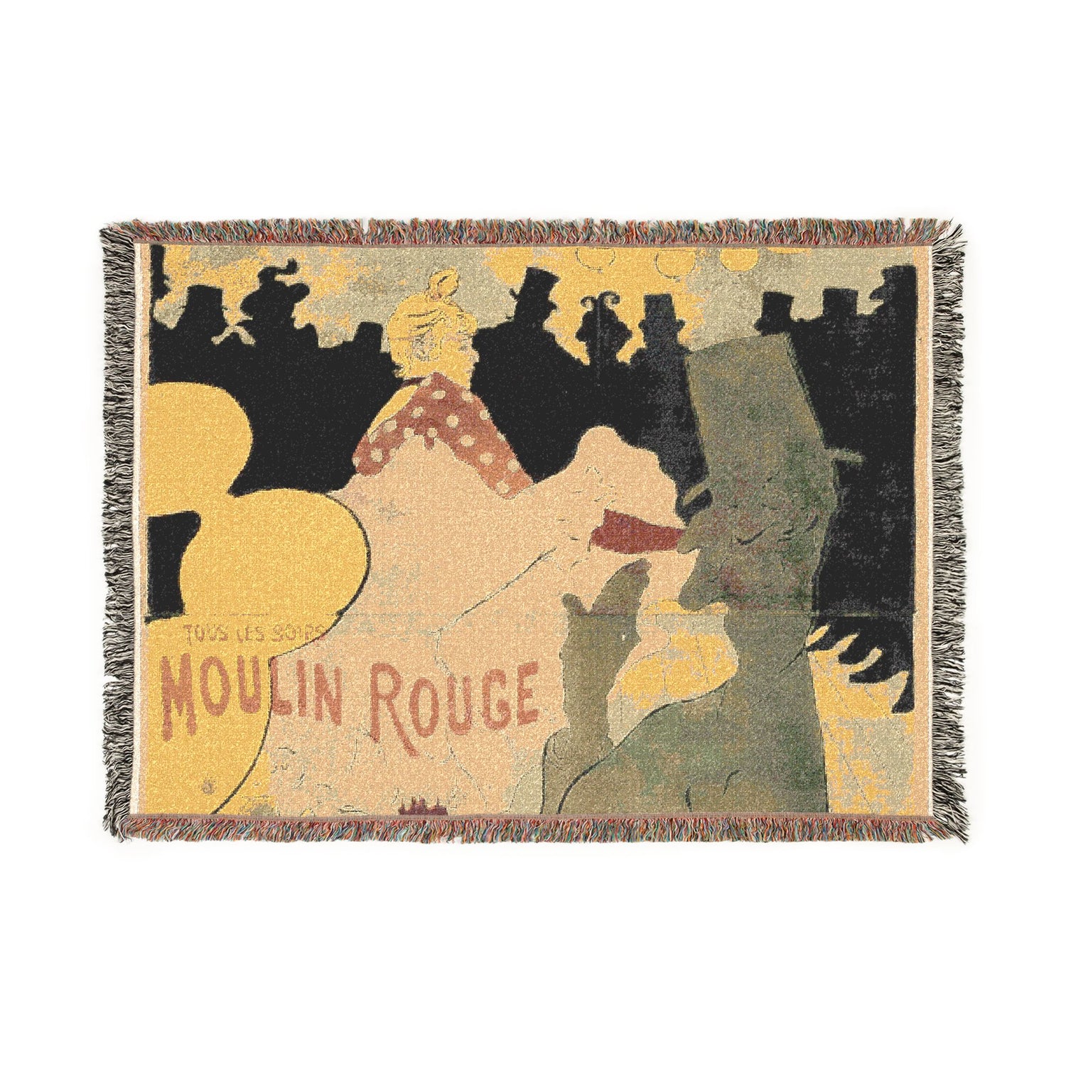 Moulin Rouge La Goulue - Henri de Toulouse-Lautrec Tapestry Blanket