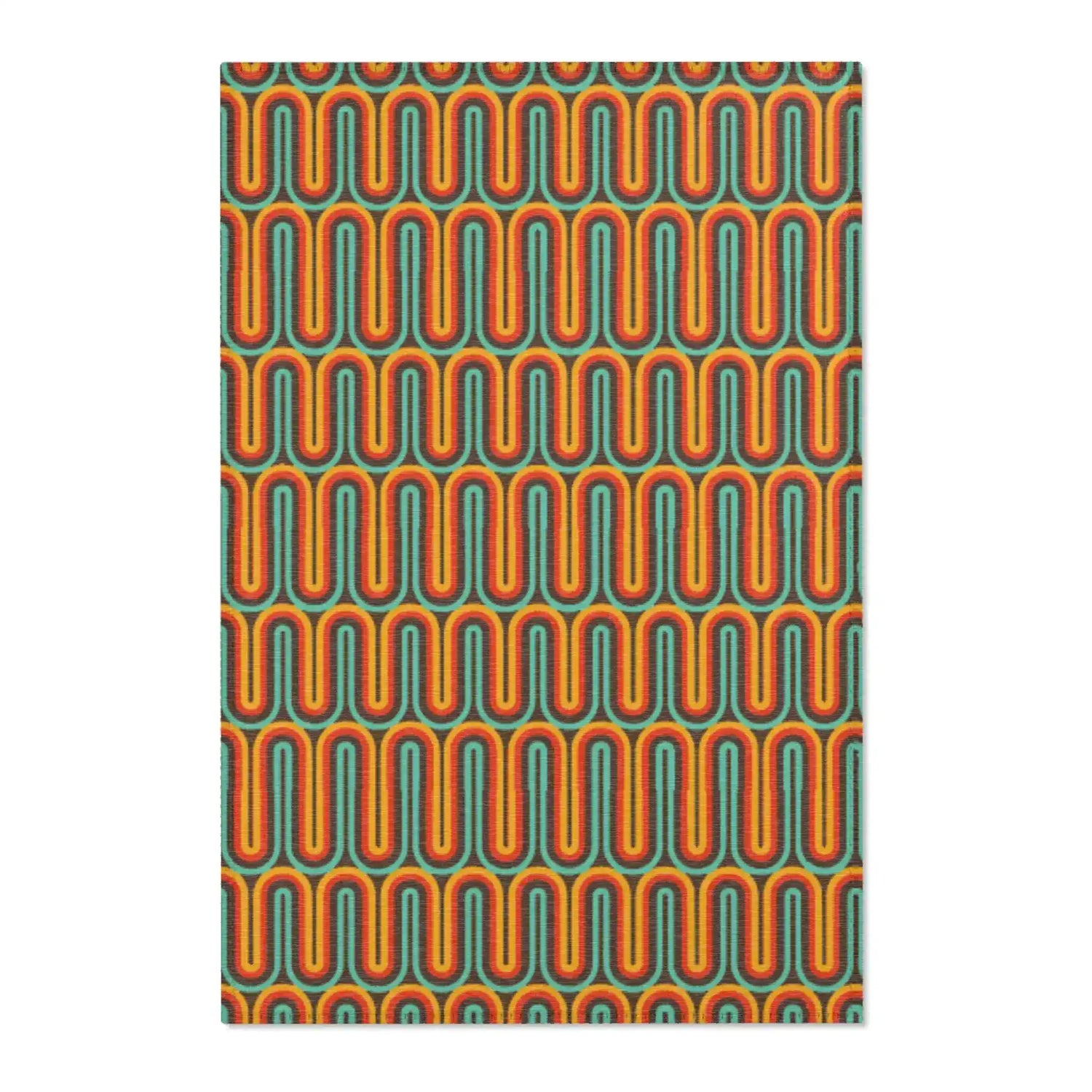 Retro Rainbow Groove Accent Rug