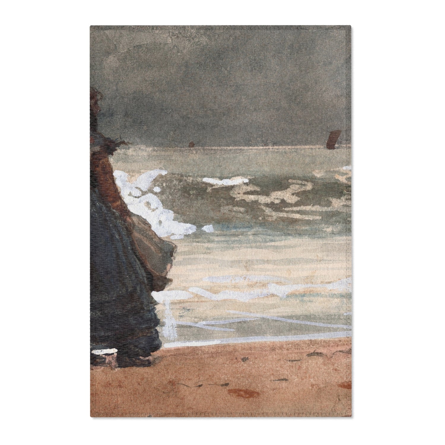The Watcher, Tynemouth - Winslow Homer Area Rug