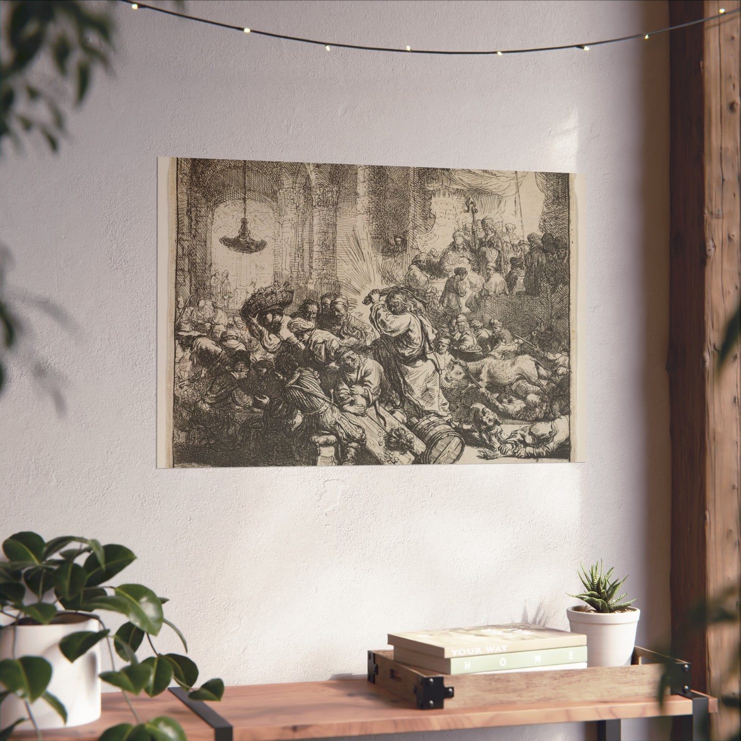Christ Driving the Money Changers from the Temple - Rembrandt van Rijn Fine Art Poster